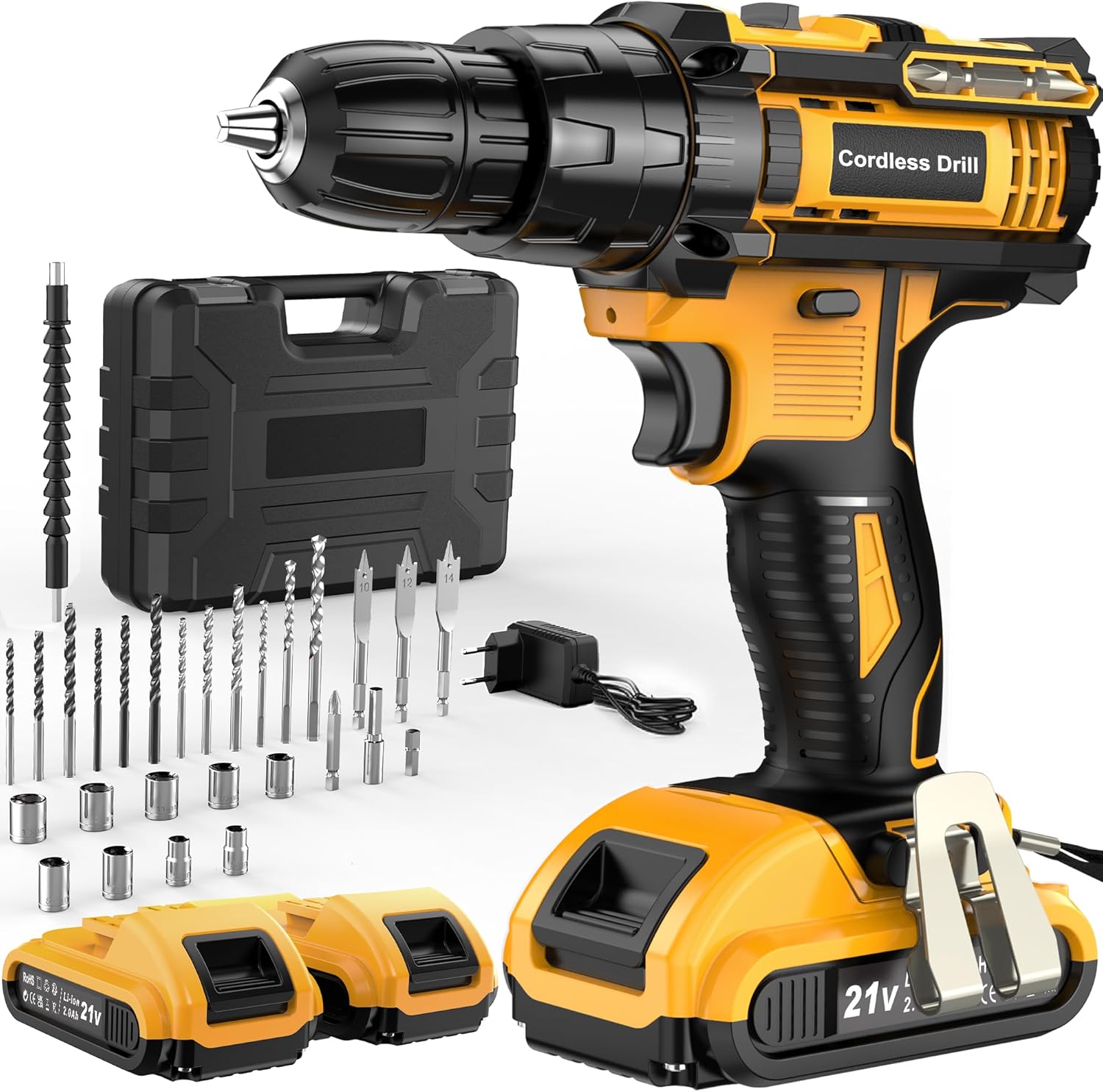 Detalle de JYGMPRO 21V cordless hammer drill 42Nm