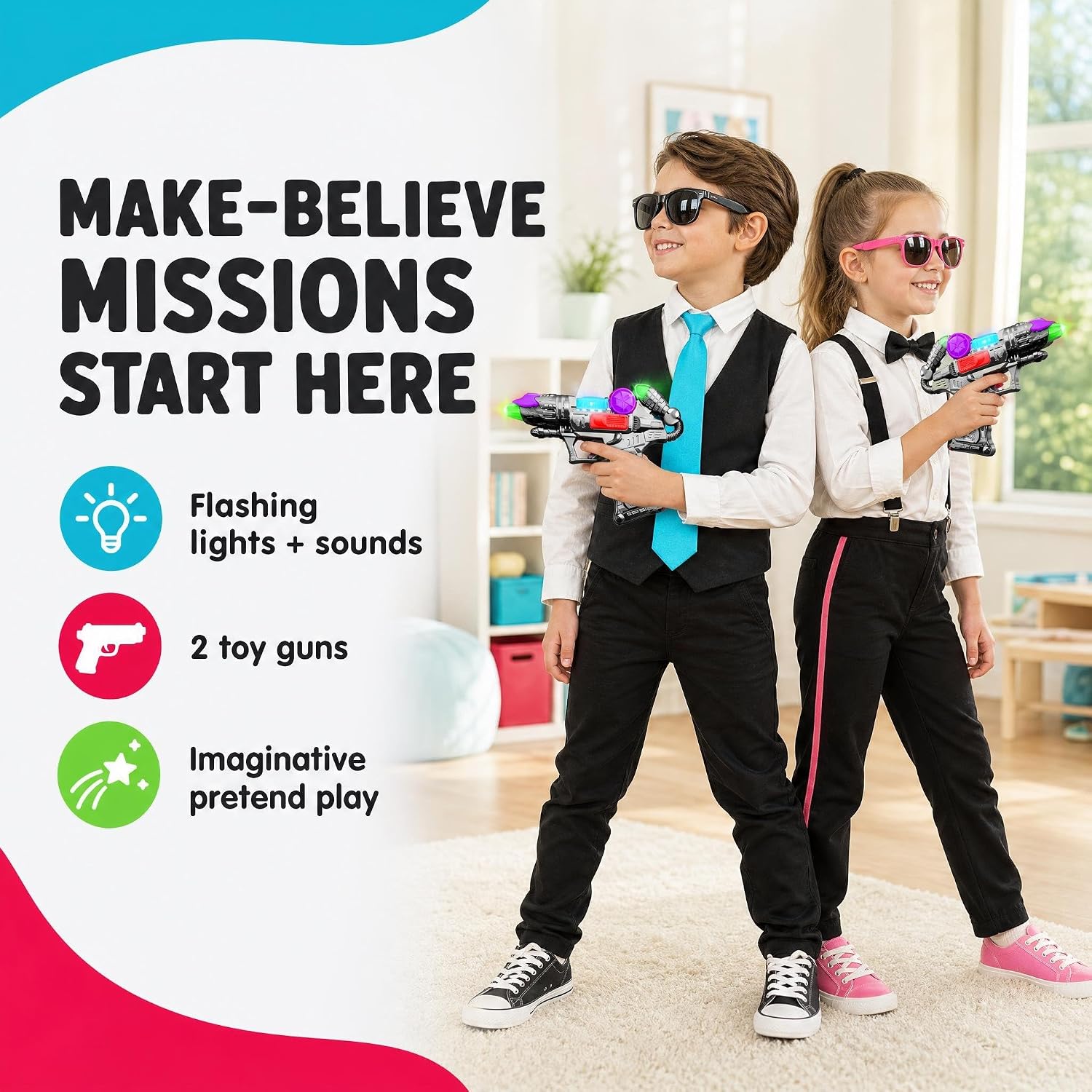 Thumbnail 6 de ArtCreativity Light-Up Toy Gun Set of 2