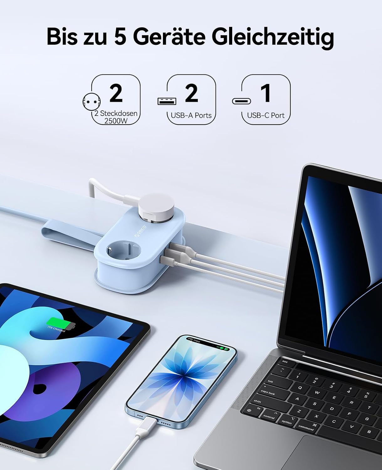 Detalle 2 de ORICO Steckdosenleiste USB C PD 20 W