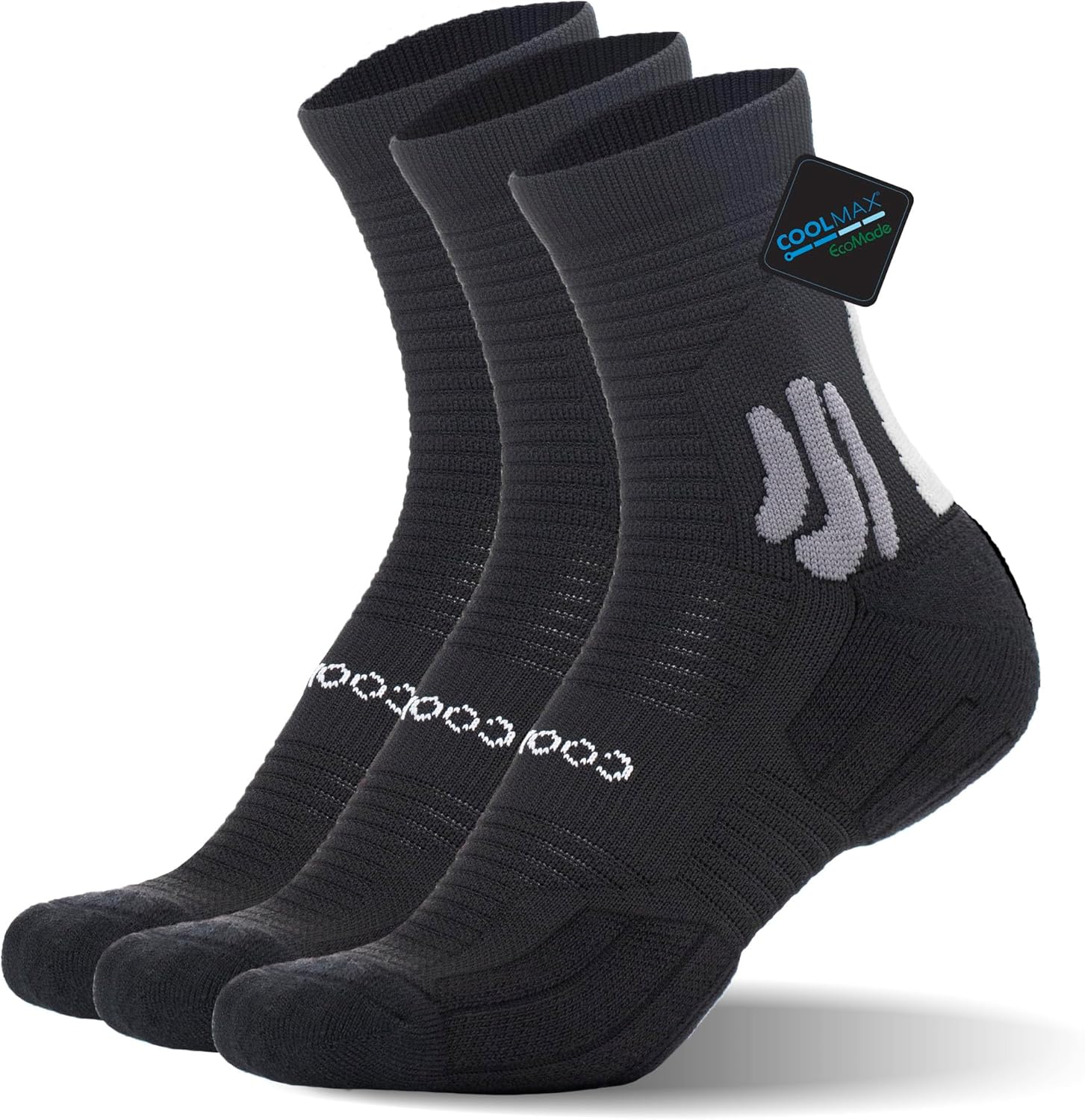 Thumbnail 6 de BRISIRA Bambou Viscose Chaussettes Running Homme (lot de 3) anti-ampoules et compression, tailles sportives 35-51