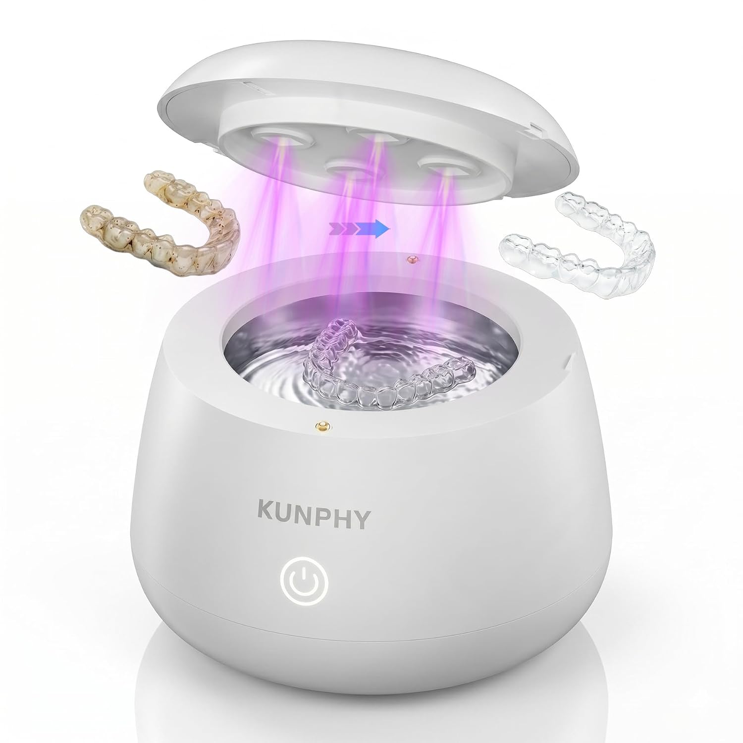 Detalle de KUNPHY 194 Ultrasonic Retainer Cleaner, 48kHz, IPX7, SUS304 Steel