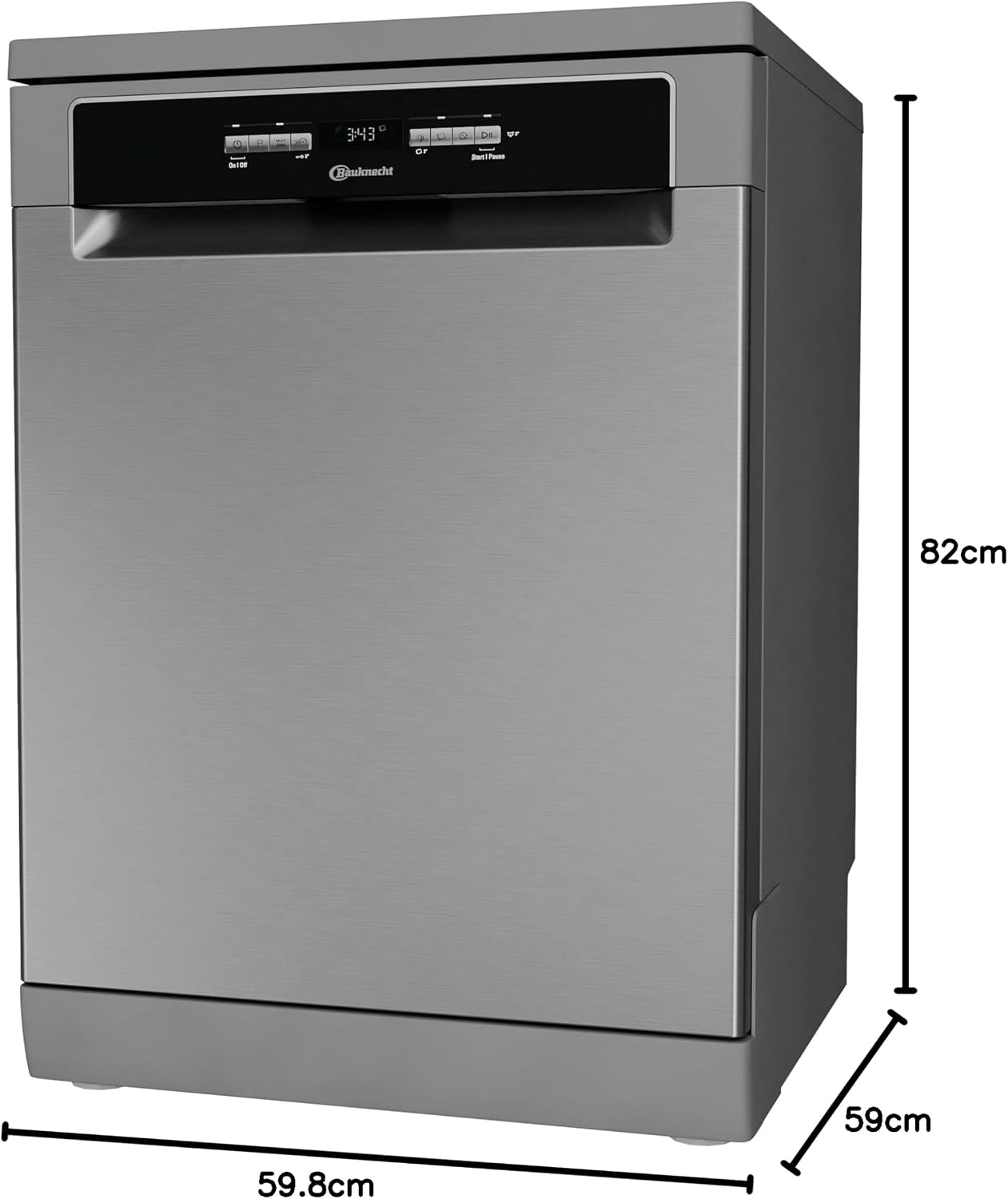 Detalle 2 de Bauknecht BK4FB14BN7A0X Freistehender Geschirrspüler 60 cm – ActiveDry, Multi Zone und flexible Bestecklade