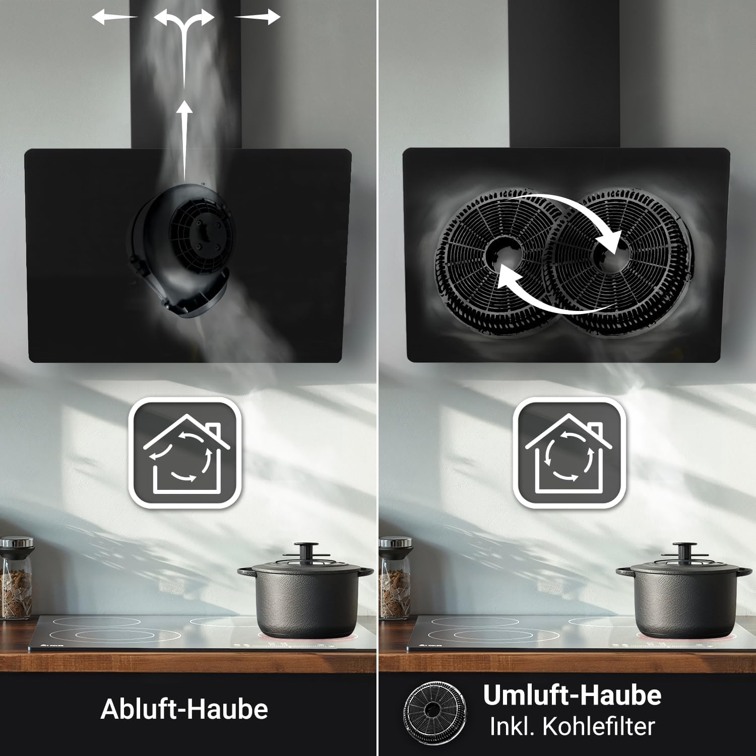 Thumbnail 6 de KKT KOLBE TRIO8025S Dunstabzugshaube 80 cm – Umluft/Abluft, Gestensteuerung und LED