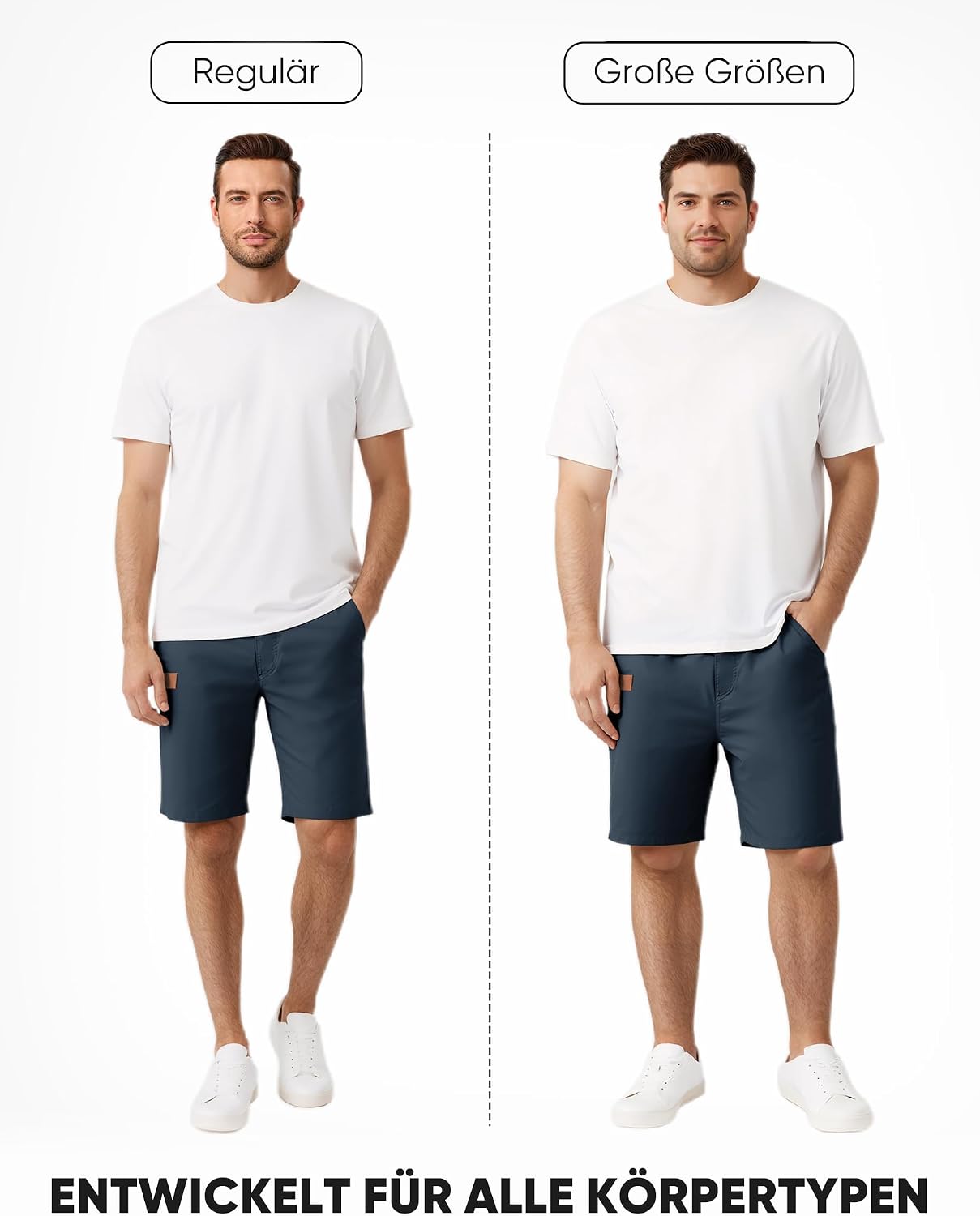 Thumbnail 4 de JMIERR Kurze Hosen Herren – Sommer-Chino aus Baumwolle mit elastischer Taille