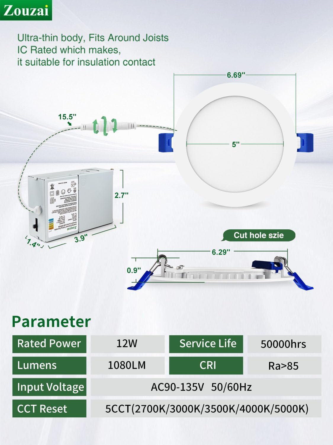 Thumbnail 6 de zouzai 6-Inch Recessed LED Ceiling Light