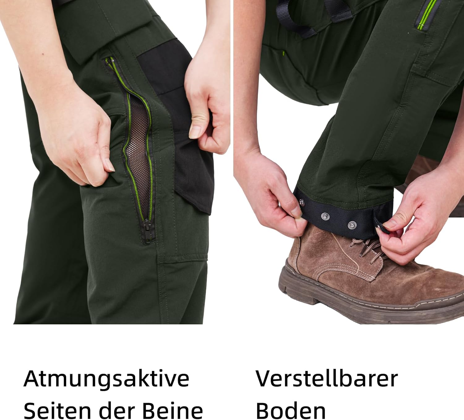 Thumbnail 4 de WORK IDEA Herren Slim-Fit Stretch Arbeitshose: Strapazierfähige Eleganz mit Cordura-Bereichen