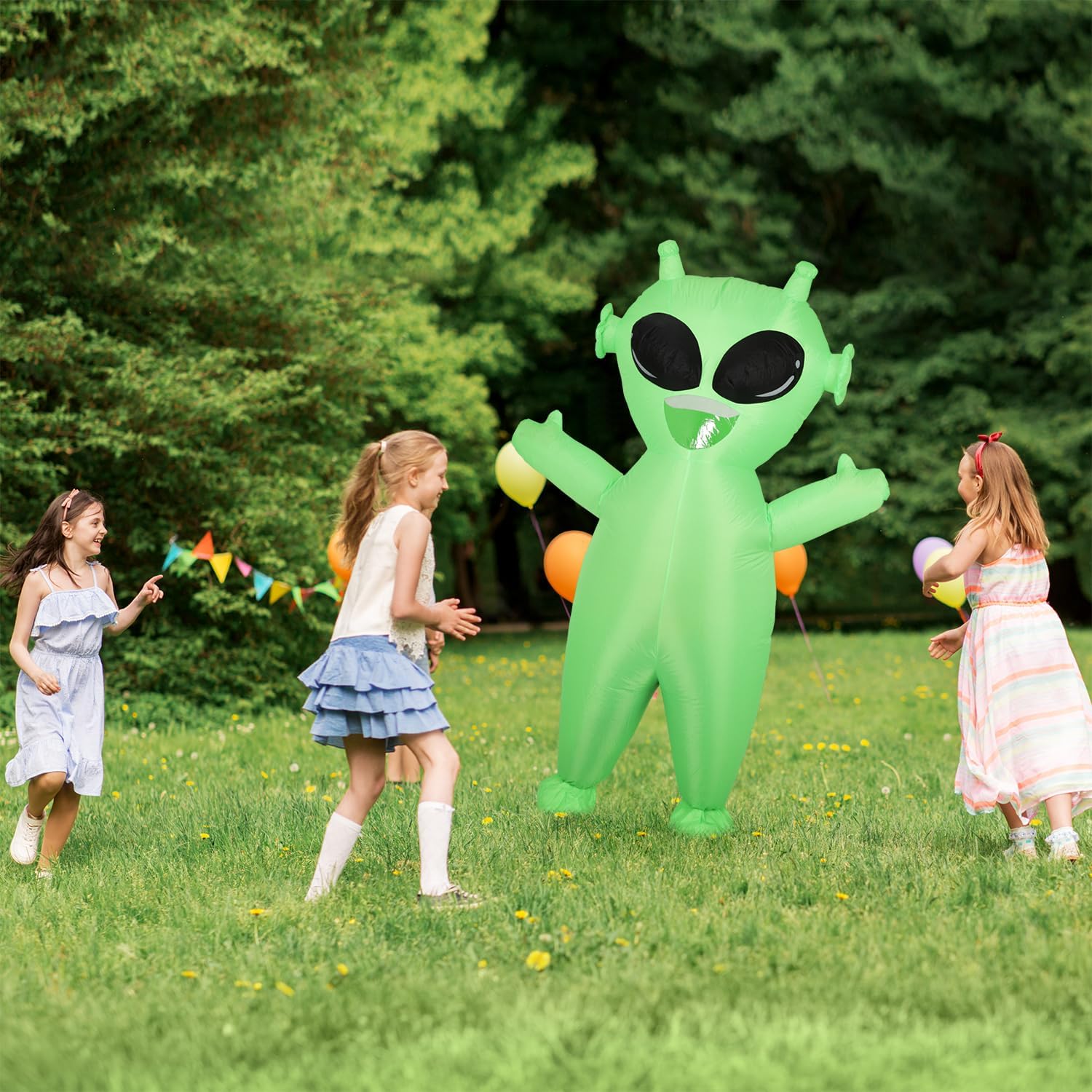 Detalle 2 de M MH ZONE Inflatable Alien Costume for Adults and Kids with Built-In Fan