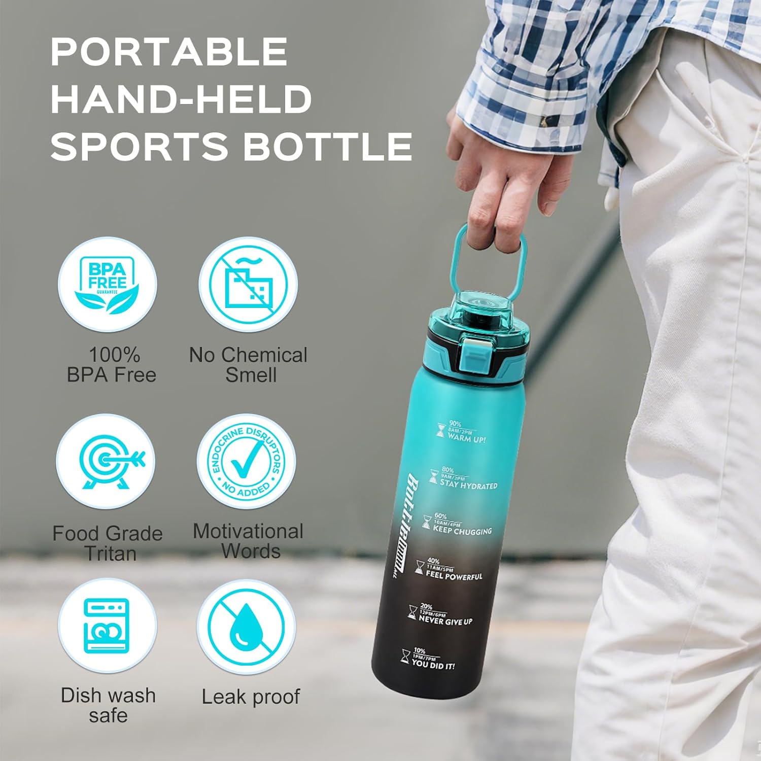 Thumbnail 5 de Youngclue 1L Water Bottle with Straw