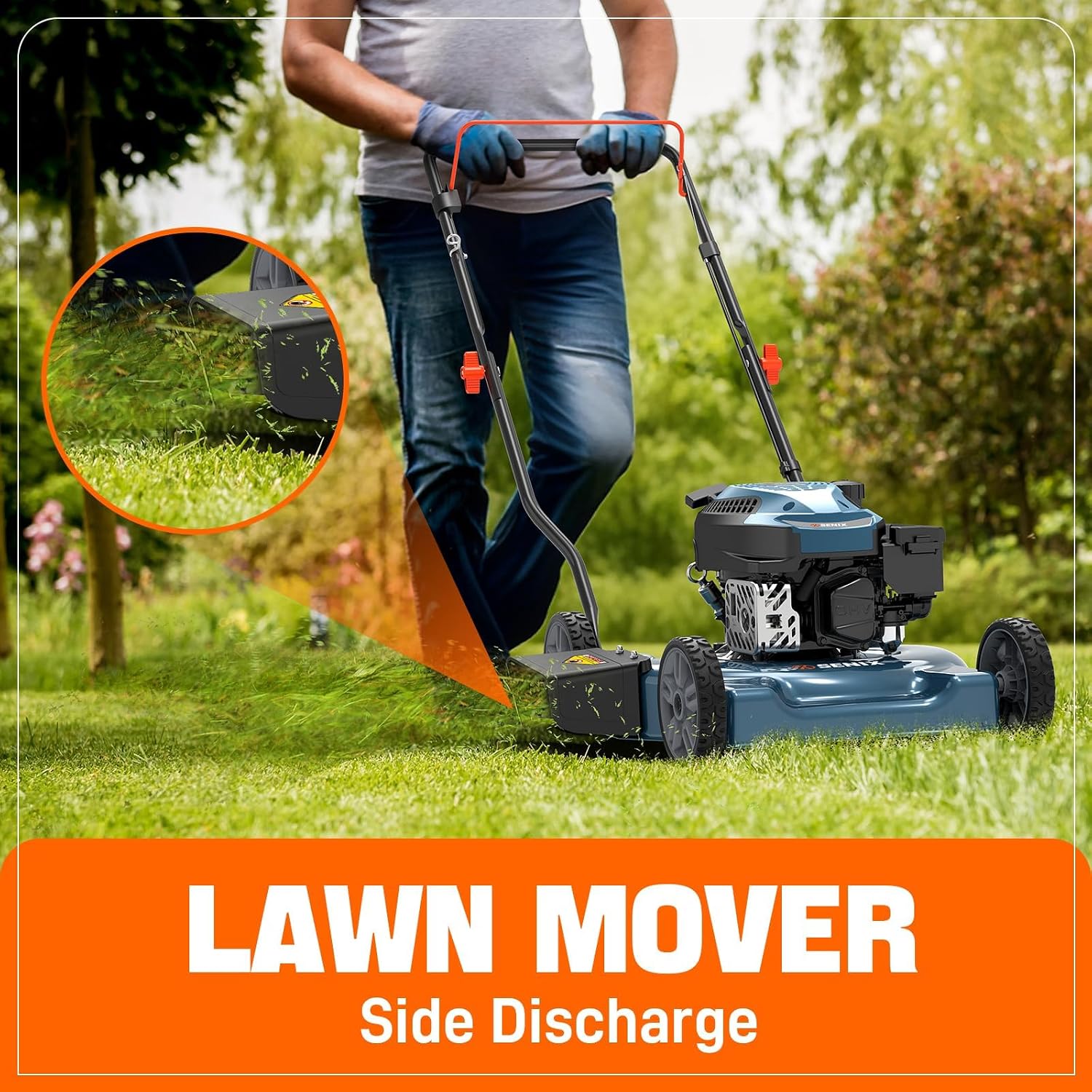 Detalle 2 de SENIX Push Lawn Mower, 20-Inch