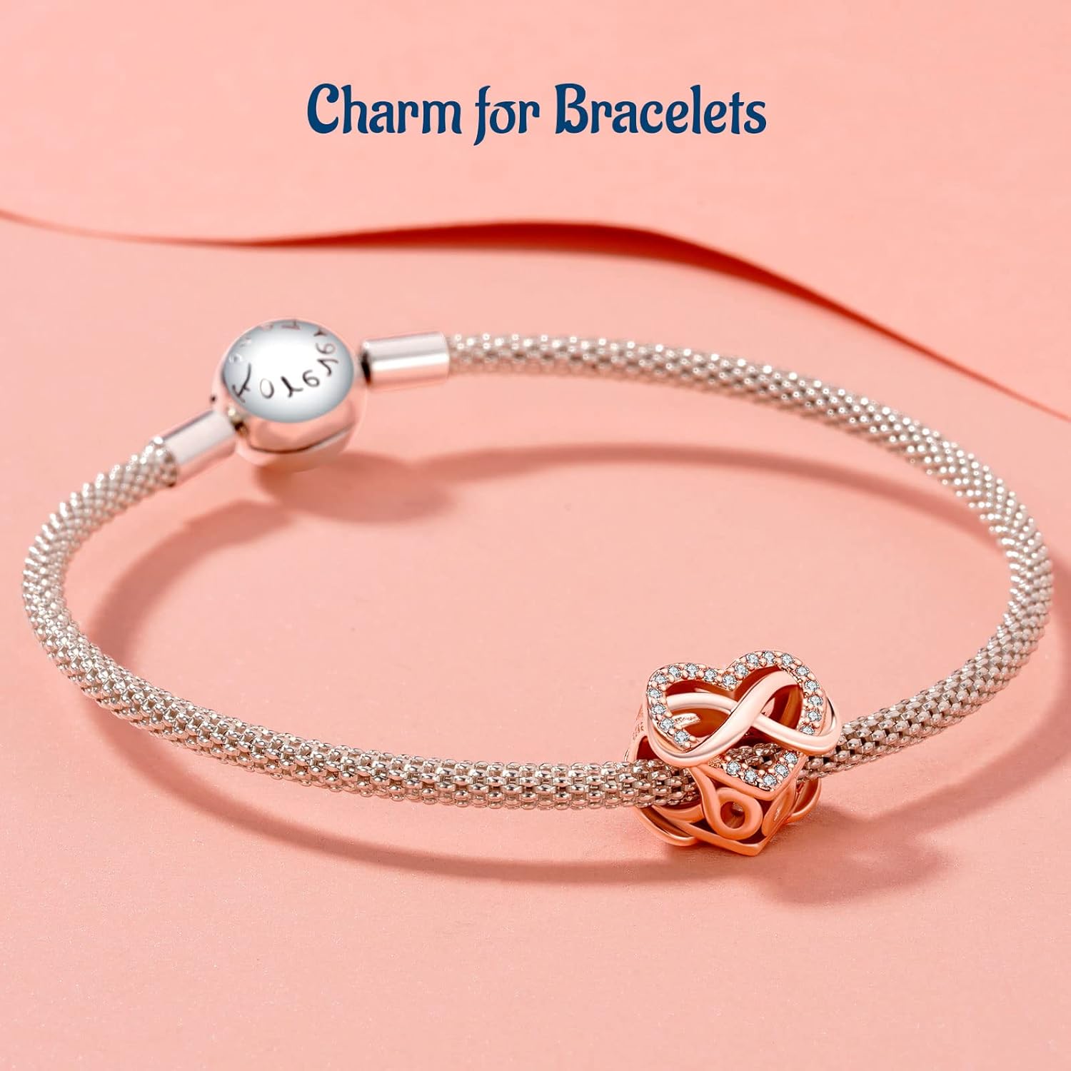 Thumbnail 4 de Charm Amuefer Amore Cuore: ciondolo compatibile per bracciale/collana in argento 925 placcato platino