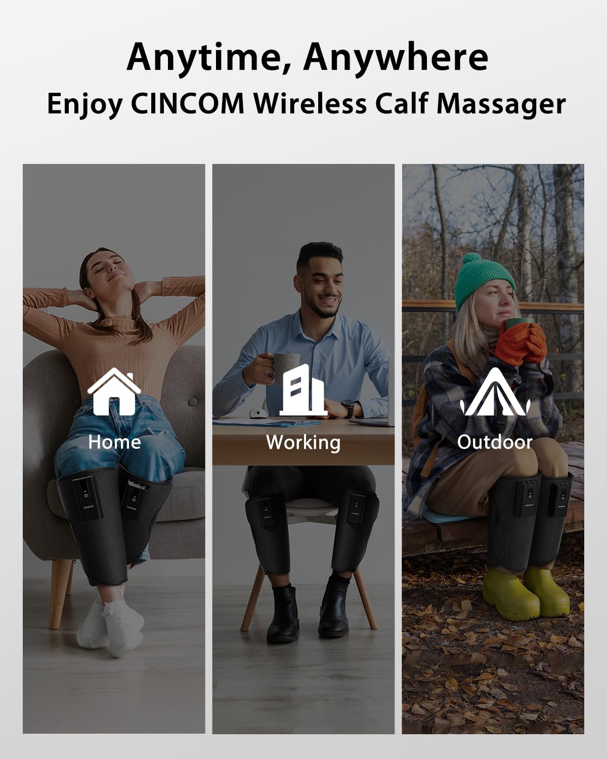 Thumbnail 6 de CINCOM Leg Massager with Heat and Air Compression