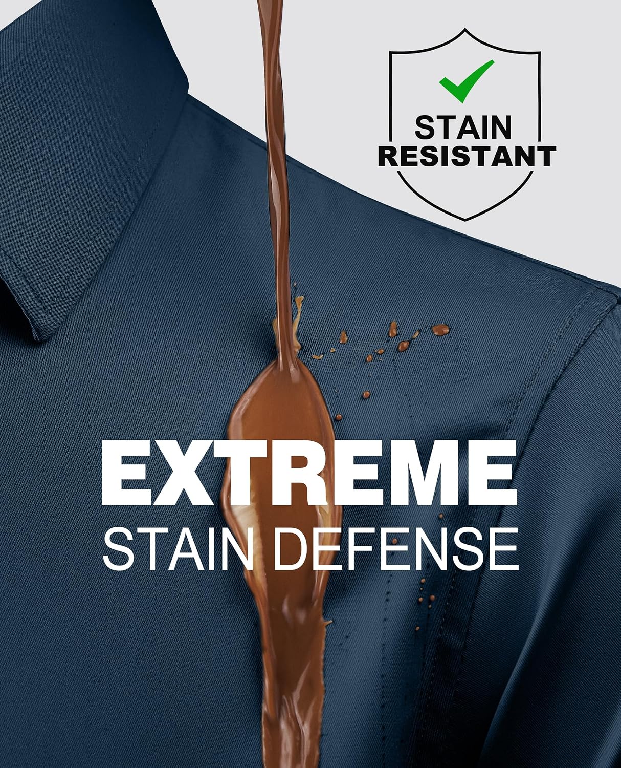 Detalle 2 de Alimens & Gentle Slim Fit Stain Shield Dress Shirt, Stretch Long Sleeve