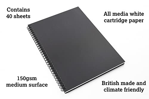 Thumbnail 2 de Artgecko Mixed Media Sketch Book A3 Portrait – 80 Pages (40 Sheets) 150gsm