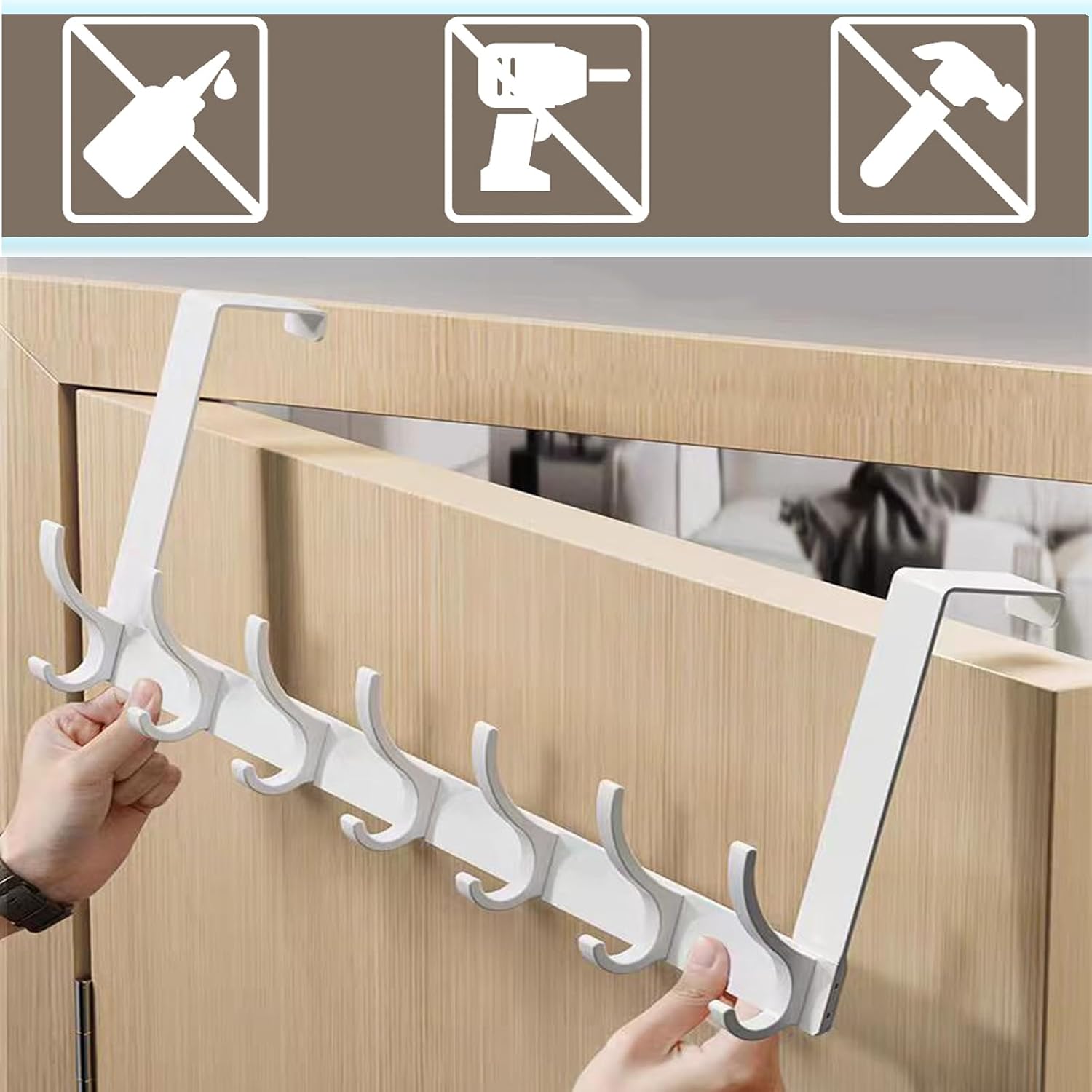 Thumbnail 3 de CASPLUS Over Door Hooks 12‑hook, 55 lb
