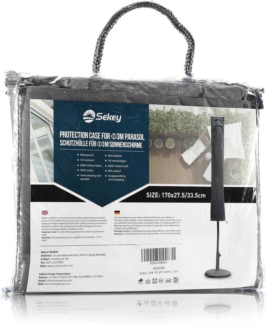 Thumbnail 7 de Sekey Funda Resistente para Parasol Colgante ☂️ 175x27.5cm