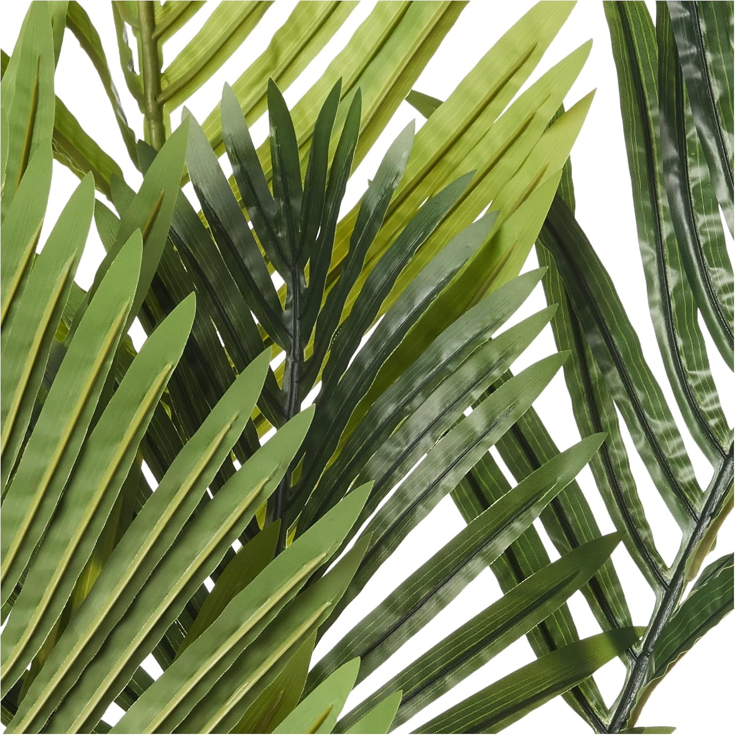 Detalle de Amazon Basics Palmier artificiel avec pot de fleurs en plastique, 119,8 cm – vert