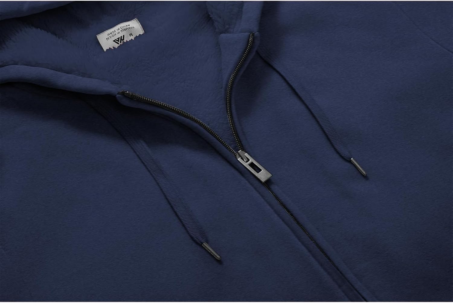 Detalle de ZITY Men's Zip-Up Hoodie, Sherpa-Lined