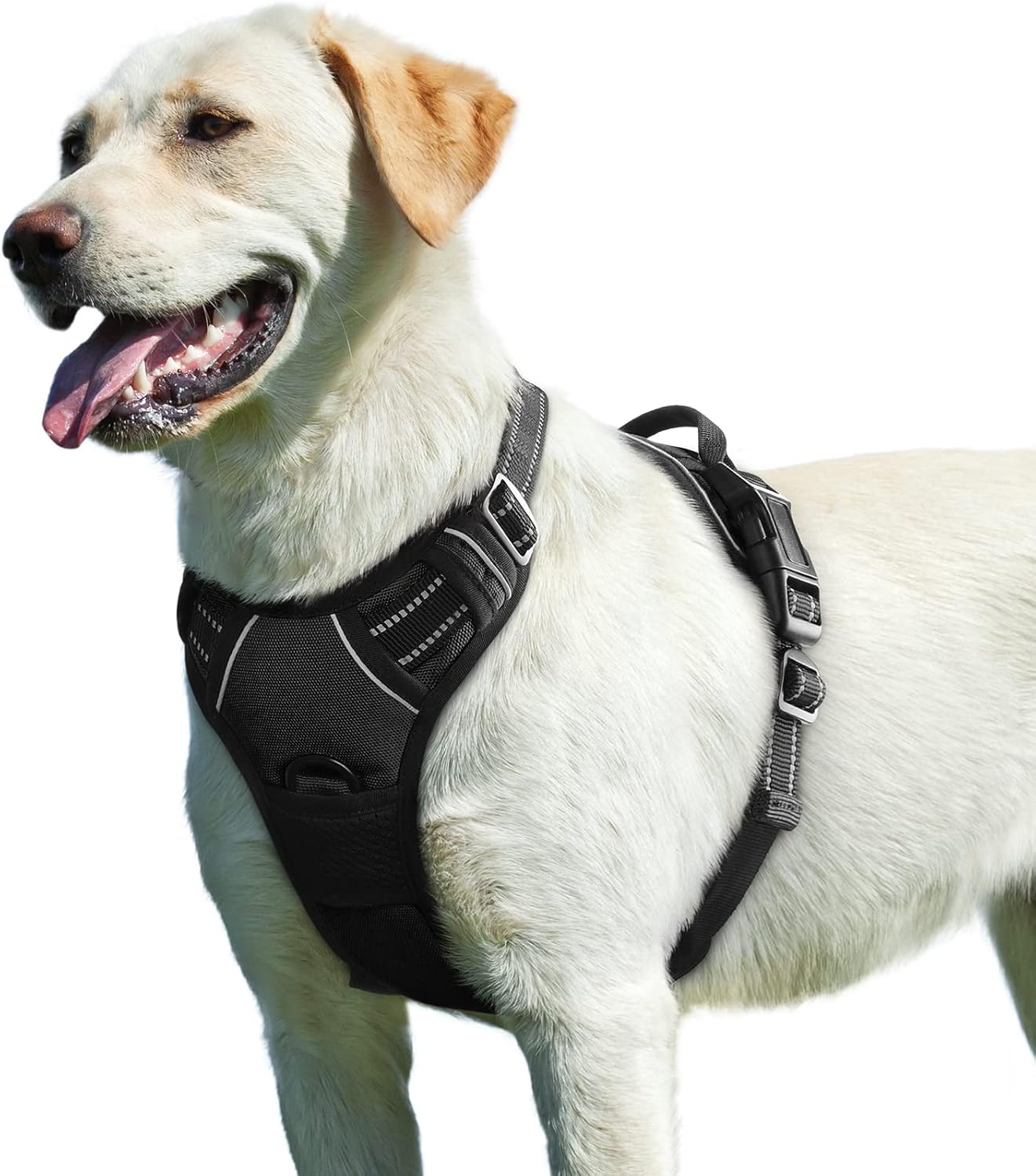 Detalle de Eagloo Hundegeschirr L für große Hunde, Anti‑Zug, verstellbar 🐕