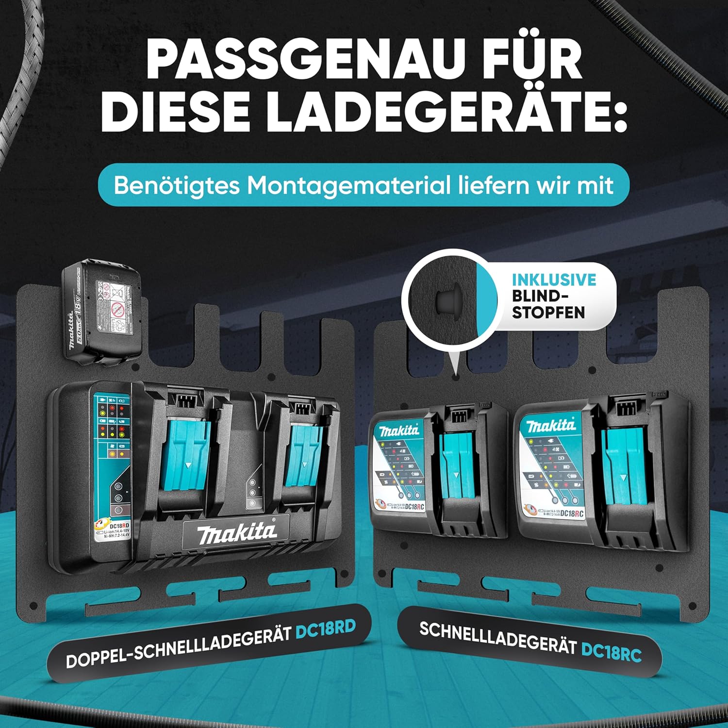 Thumbnail 2 de Adlerfokus Akku Wandhalterung für Makita