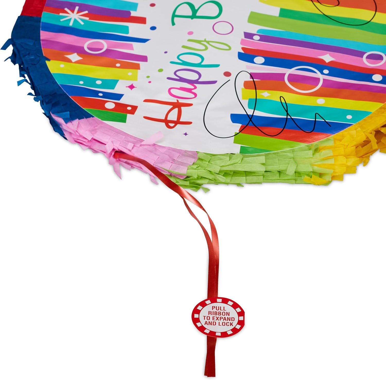 Thumbnail 6 de Relaxdays Pinata «Happy Birthday» — Pinata décorative à remplir soi-même, 32×9 cm, multicolore