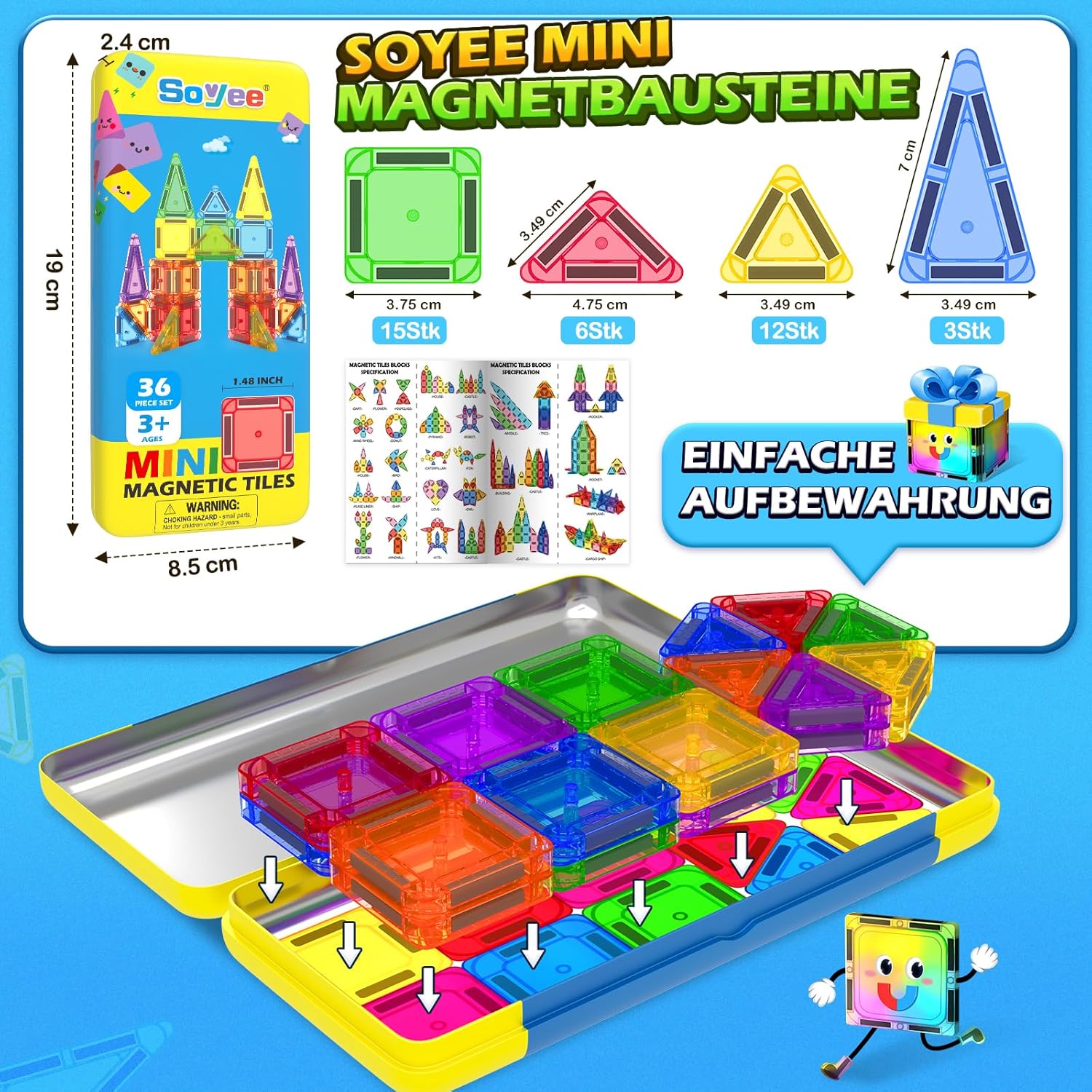 Thumbnail 4 de Soyee Magnetische Bausteine Reiseset für Kinder