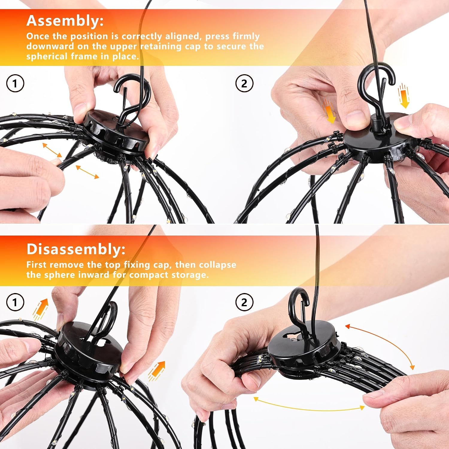Thumbnail 3 de iBaycon SSL0120-S-3.5V Christmas Sphere Lights, Blue, 8 Modes, IP65
