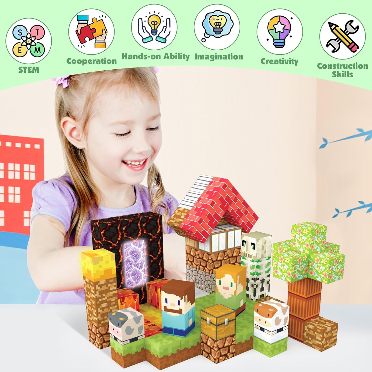 Thumbnail 3 de AIDYVOI Magnetic Blocks Set for Kids Ages 3-8 🧩