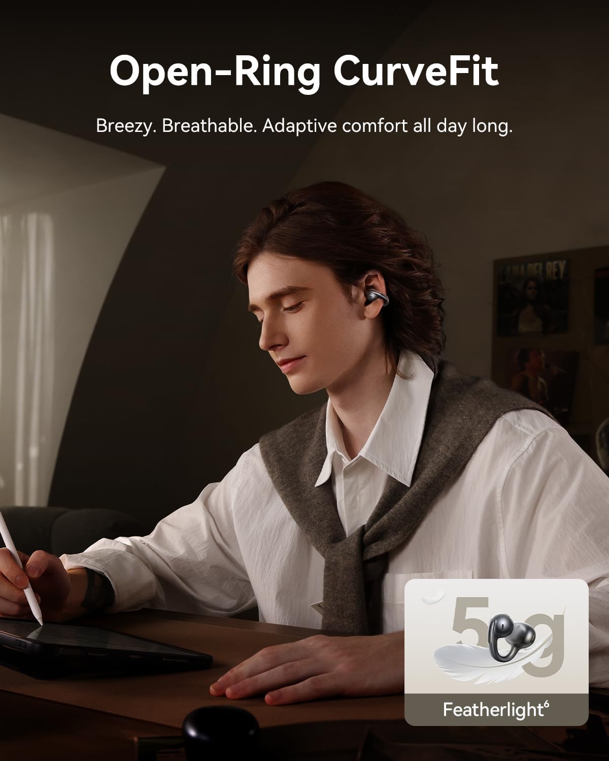 Thumbnail 3 de Baseus Bowie MC1 Pro Open-Ear Clip-On Headphones (MC1 Pro) with LDAC, Bluetooth 6.0, IP67, and Dual-Device Switching