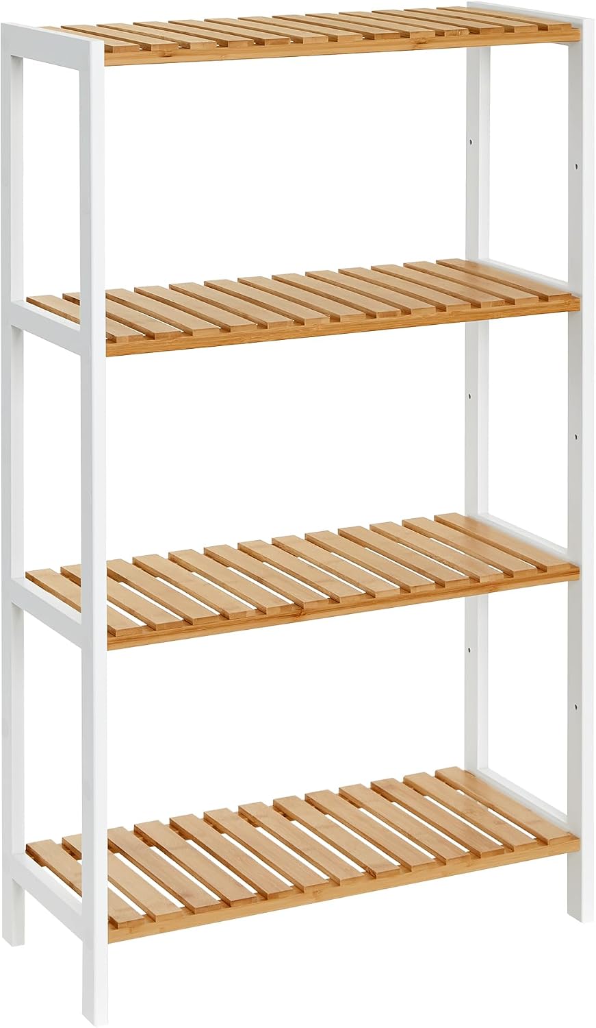 Detalle de SONGMICS BCB034N01 4-Tier Bamboo Storage Shelf, 60 x 26 x 100 cm