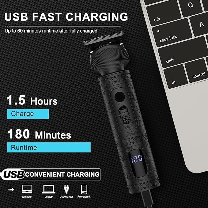 Thumbnail 5 de Scttomon Beard Trimmer for Men: 7-in-1 Cordless Grooming Kit with T-Blade Precision