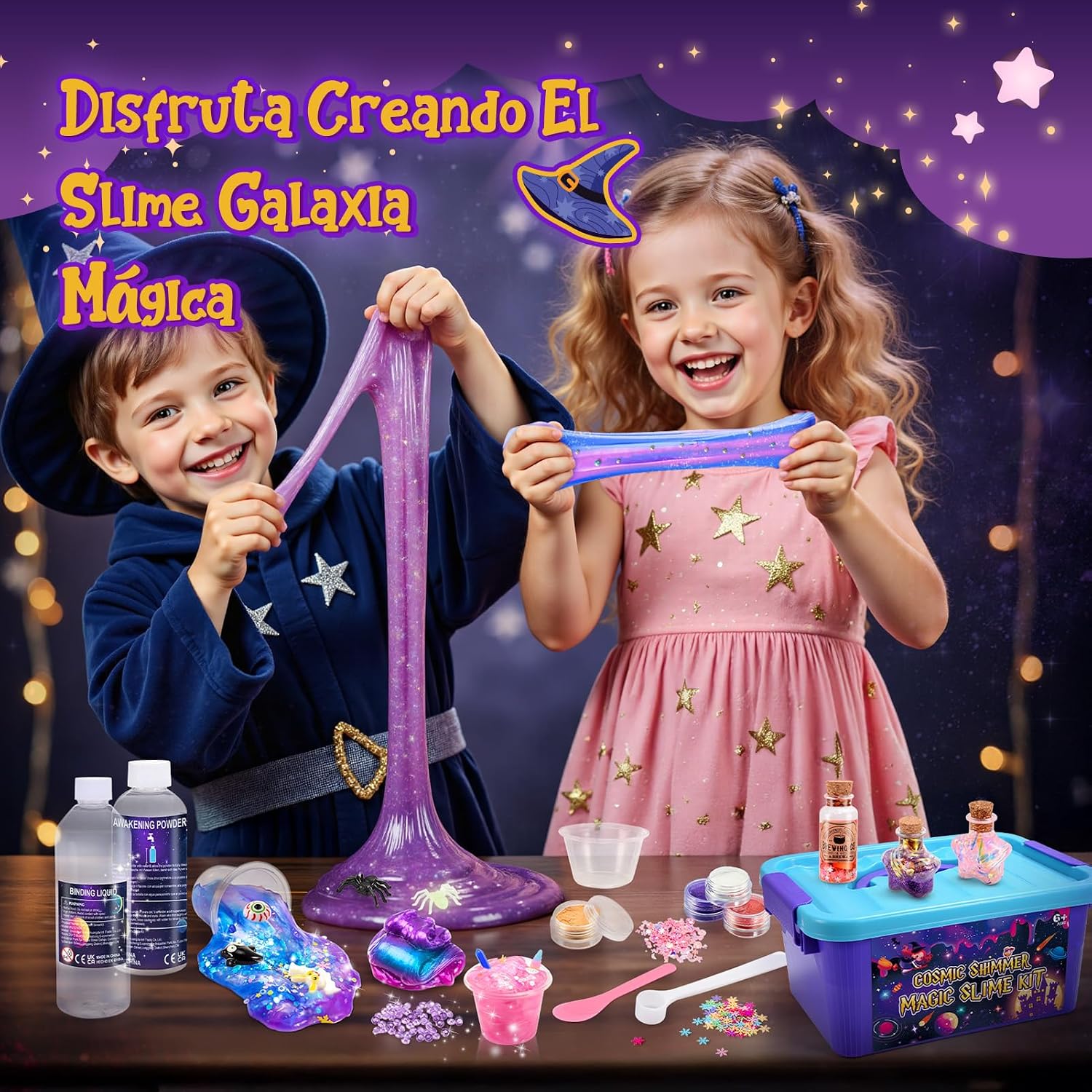 Detalle 2 de Hapikids Slime Galaxy Kit 6 recipientes