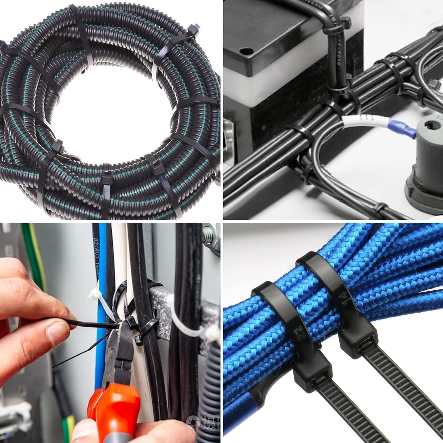 Detalle 2 de 1000 pack cable ties 200mm, 3.6mm