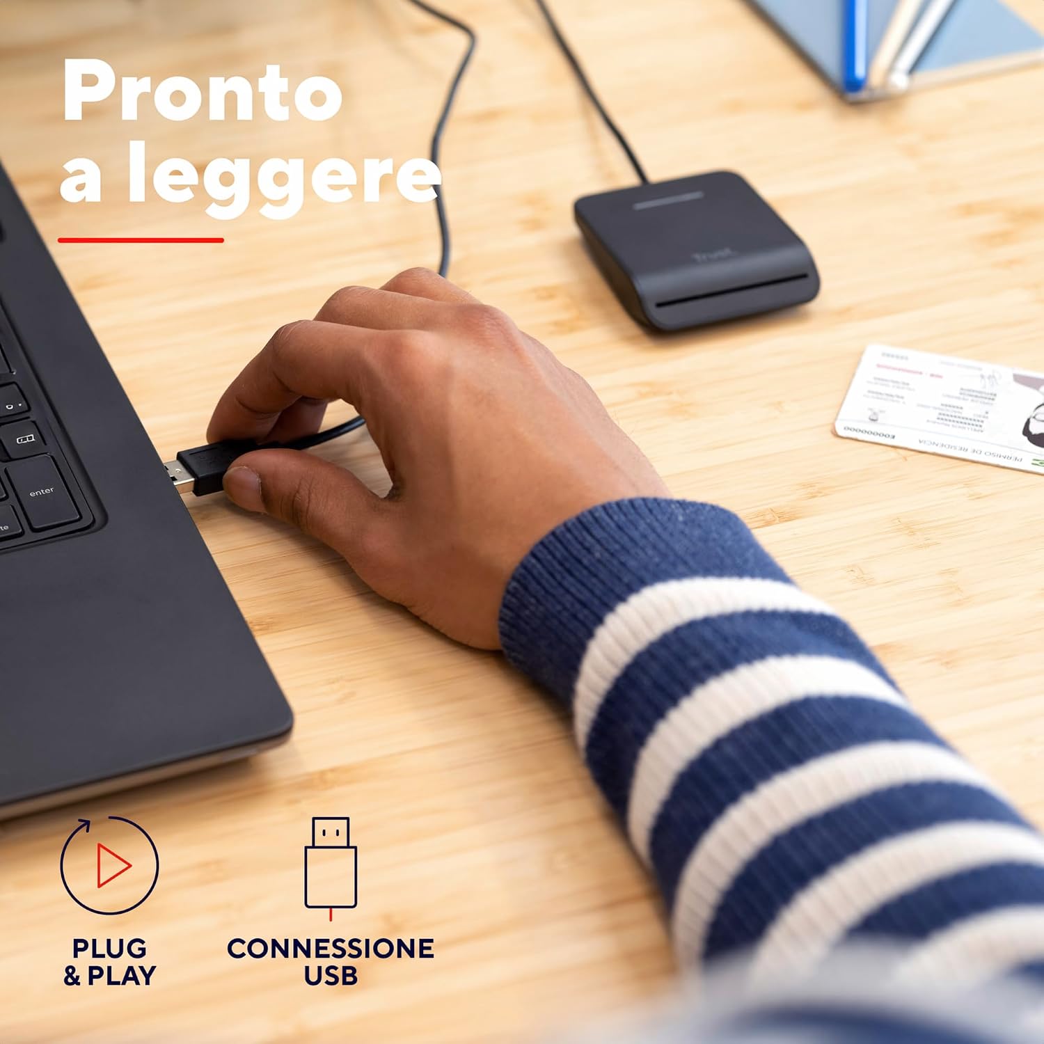 Detalle 2 de Trust Primo lettore smart card 100 cm