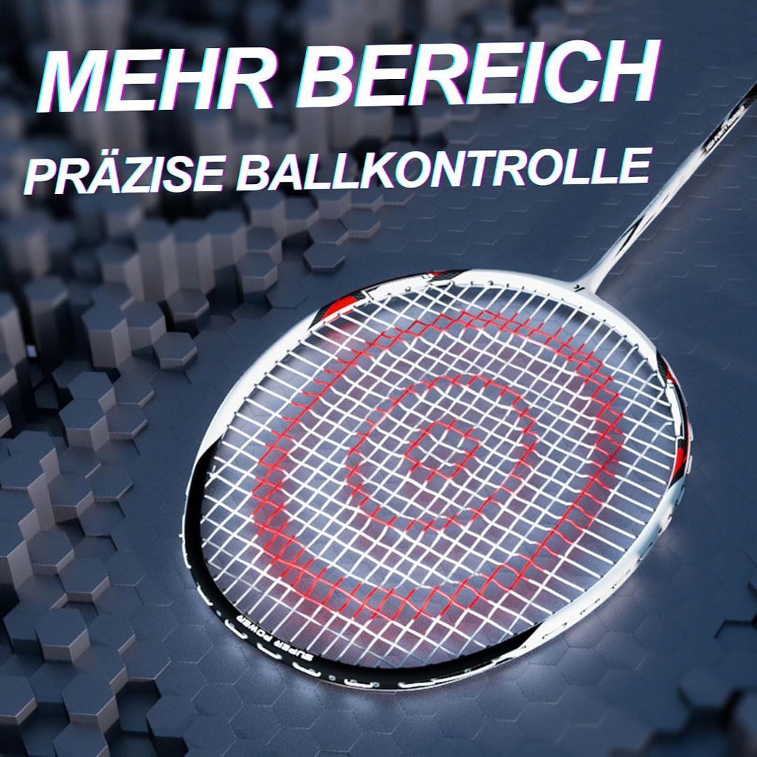 Detalle de Kawasaki Badminton Set – 2 Schläger, 3 Bälle, Tragetasche – Profi-Qualität, leicht & langlebig