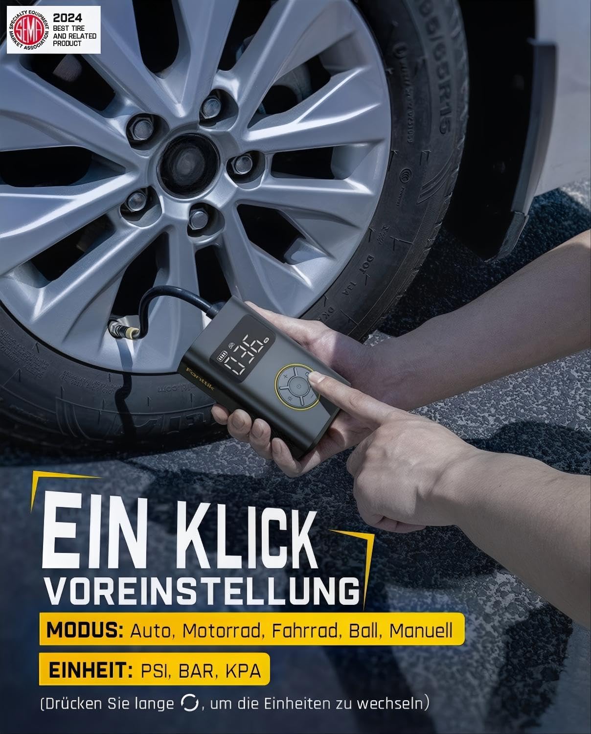 Detalle 2 de Fanttik X9 Pro elektronische Luftpumpe 10,3 BAR