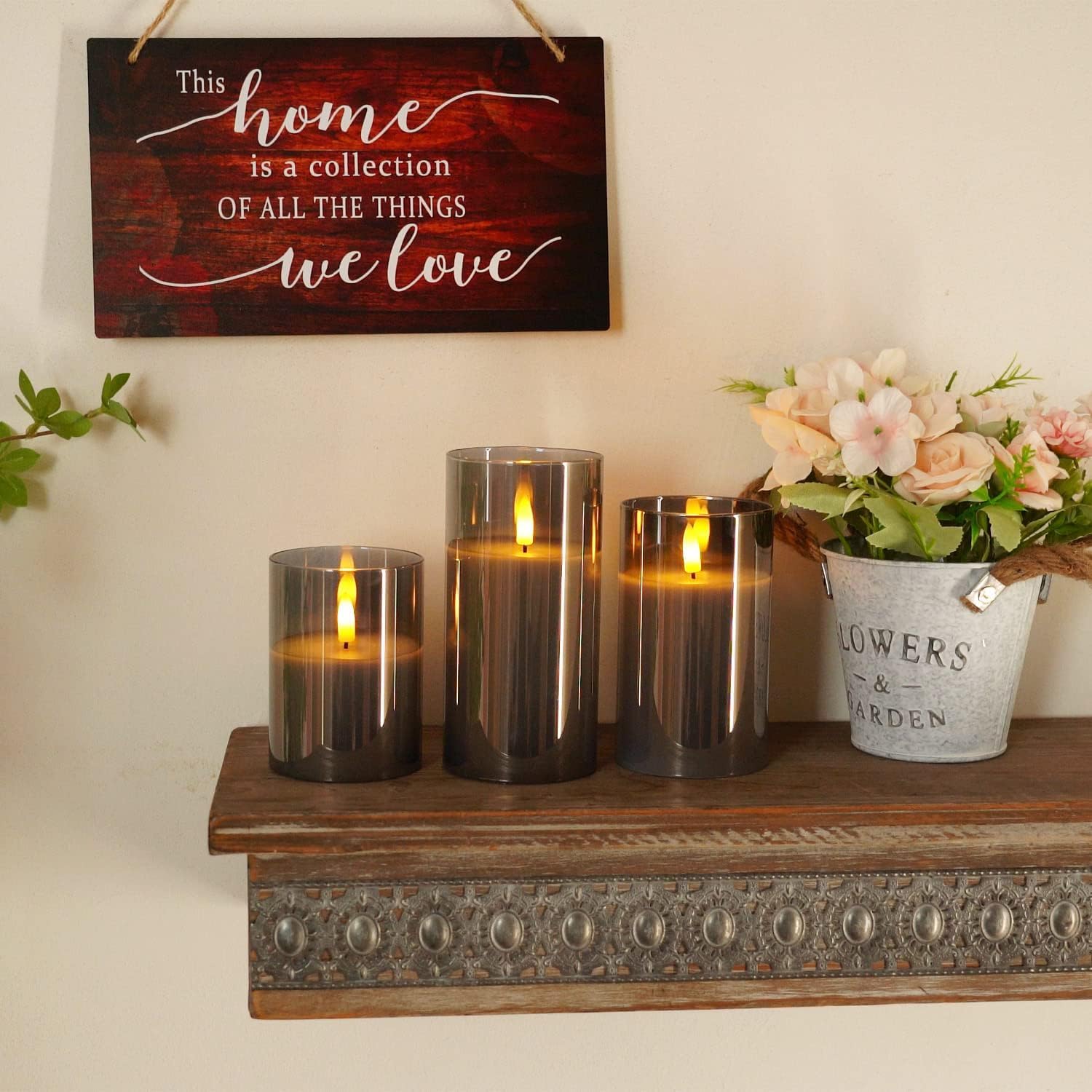 Thumbnail 6 de Homemory LED pillar candles, 3 pack