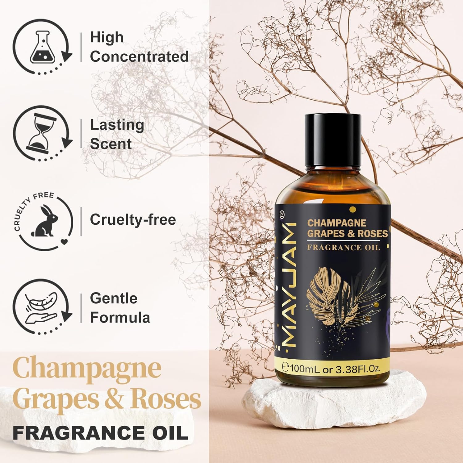 Detalle 1 de MAYJAM Champagne Grapes & Roses 100ML fragrance oil