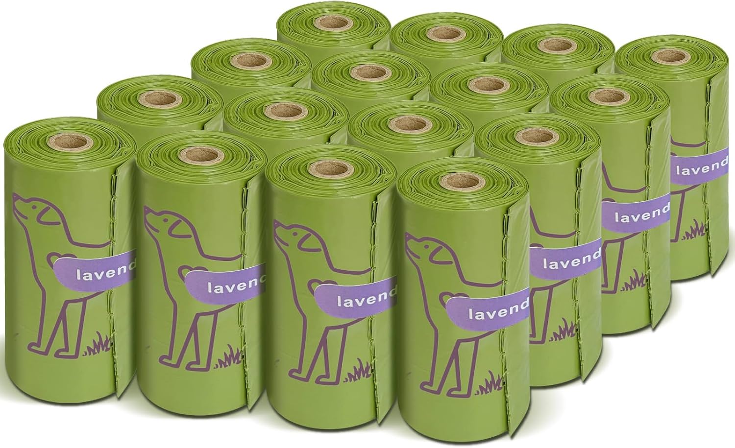 240 Count Lavender Scented 13” x 9” Dog Poop Bags Rolls (Leakproof, Strong & Sturdy)