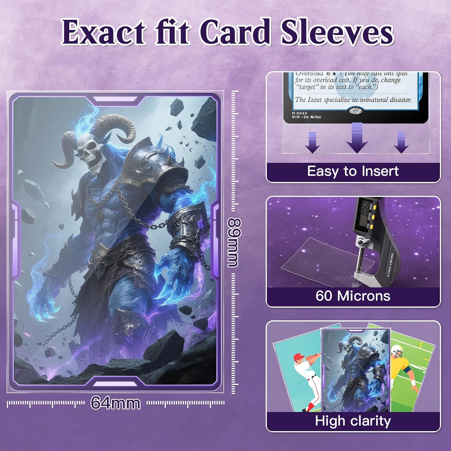 Detalle de Ultra PRO 500 Inner Card Sleeves for TCGs 🃏