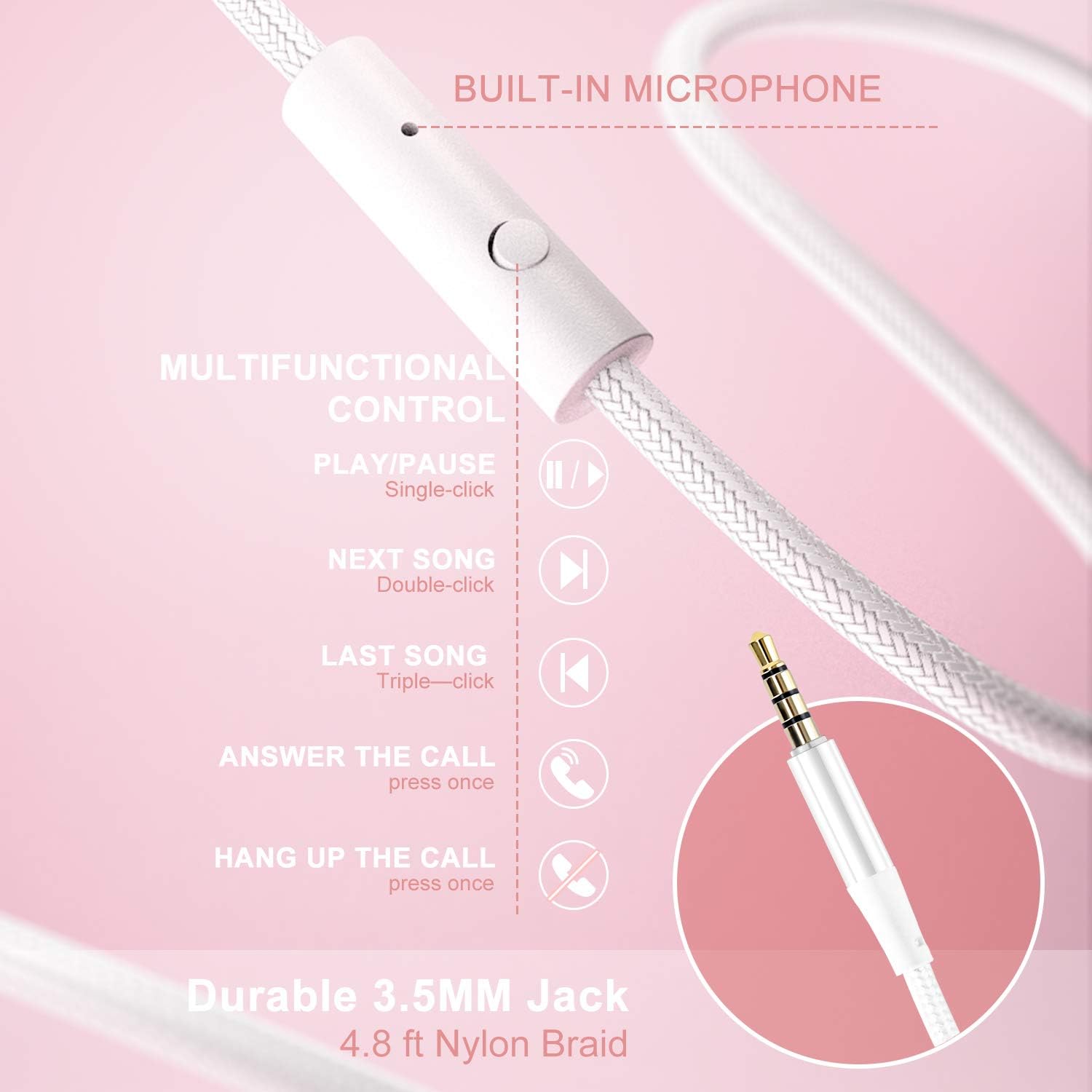 Detalle de LORELEI X6 Over-Ear Headphones 1.5m cable