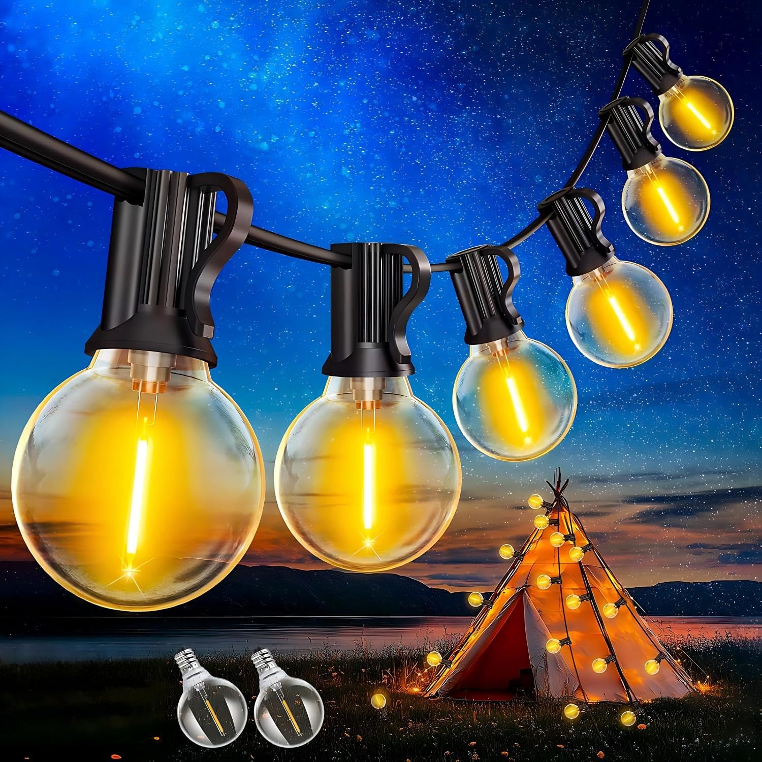 Thumbnail 6 de Catena luminosa 10 metri per esterno