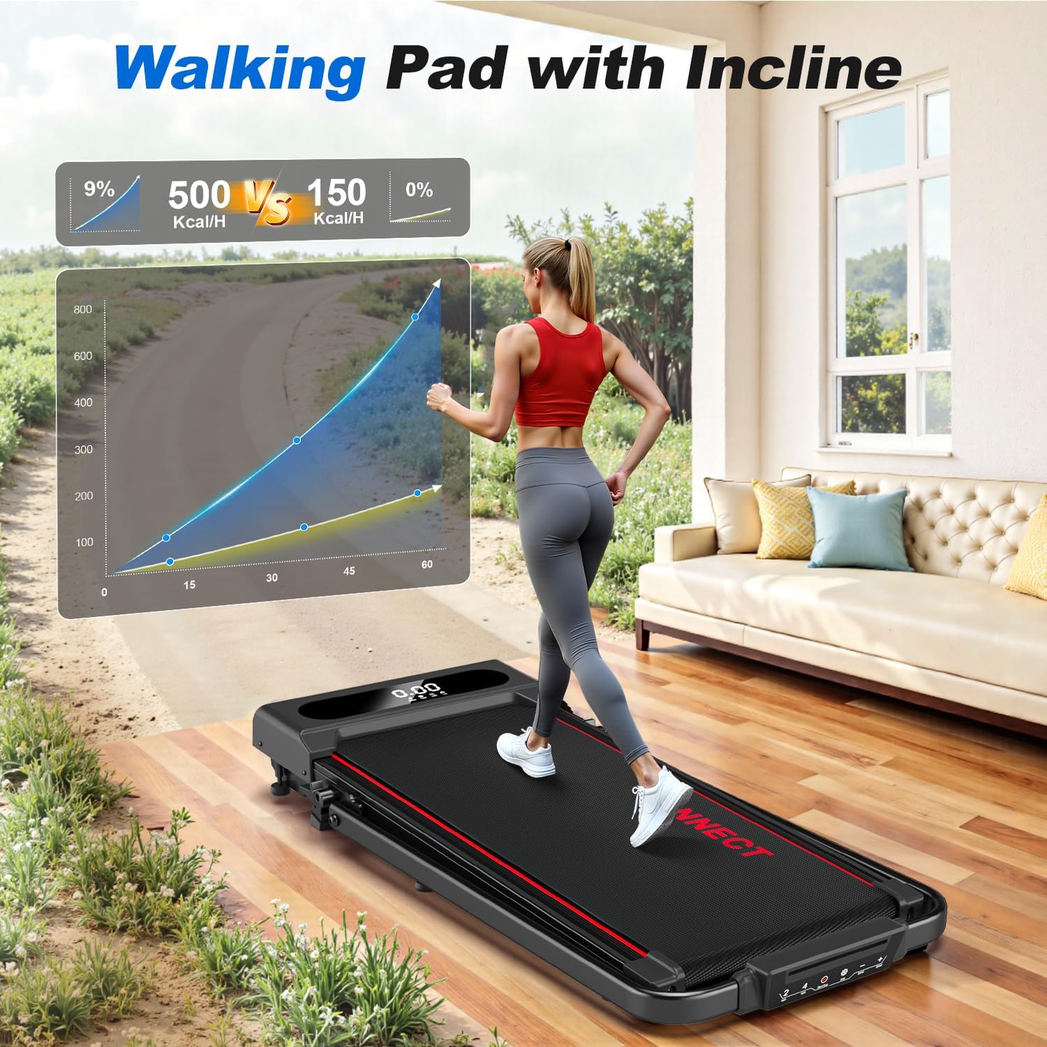 Thumbnail 4 de 6 in 1 Folding Treadmill 2.75HP 350LBS