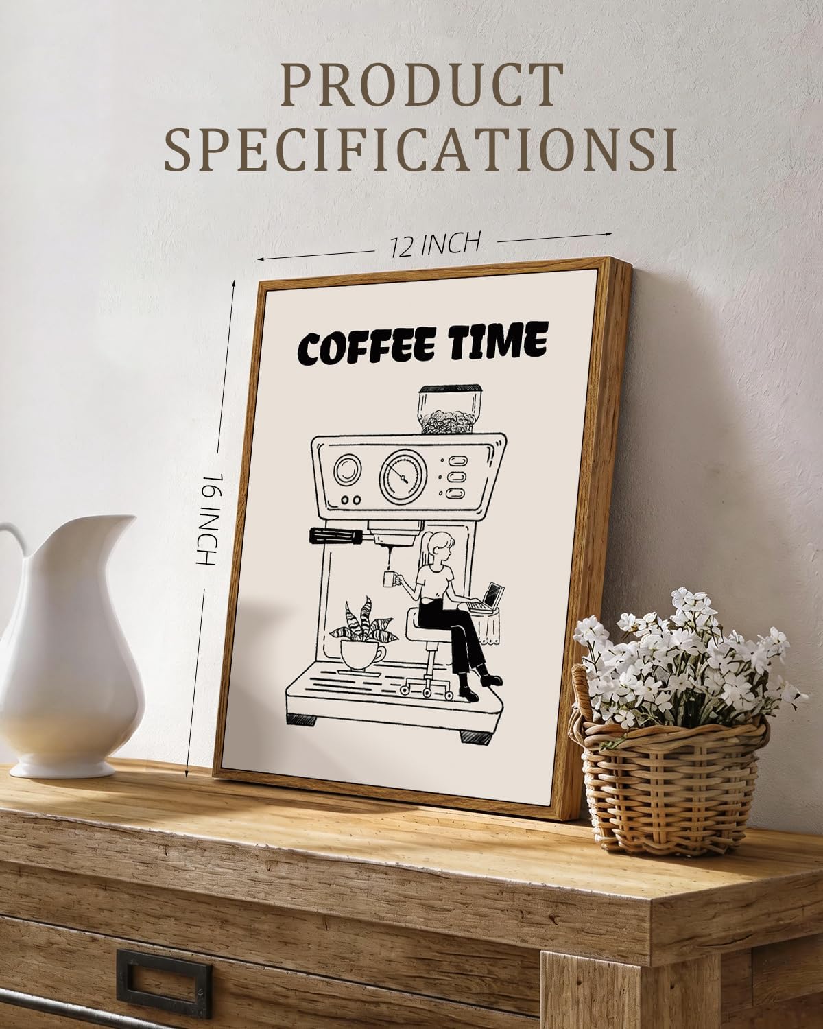 Detalle 2 de Framed Vintage Wall Art, 12 x 16 Inch
