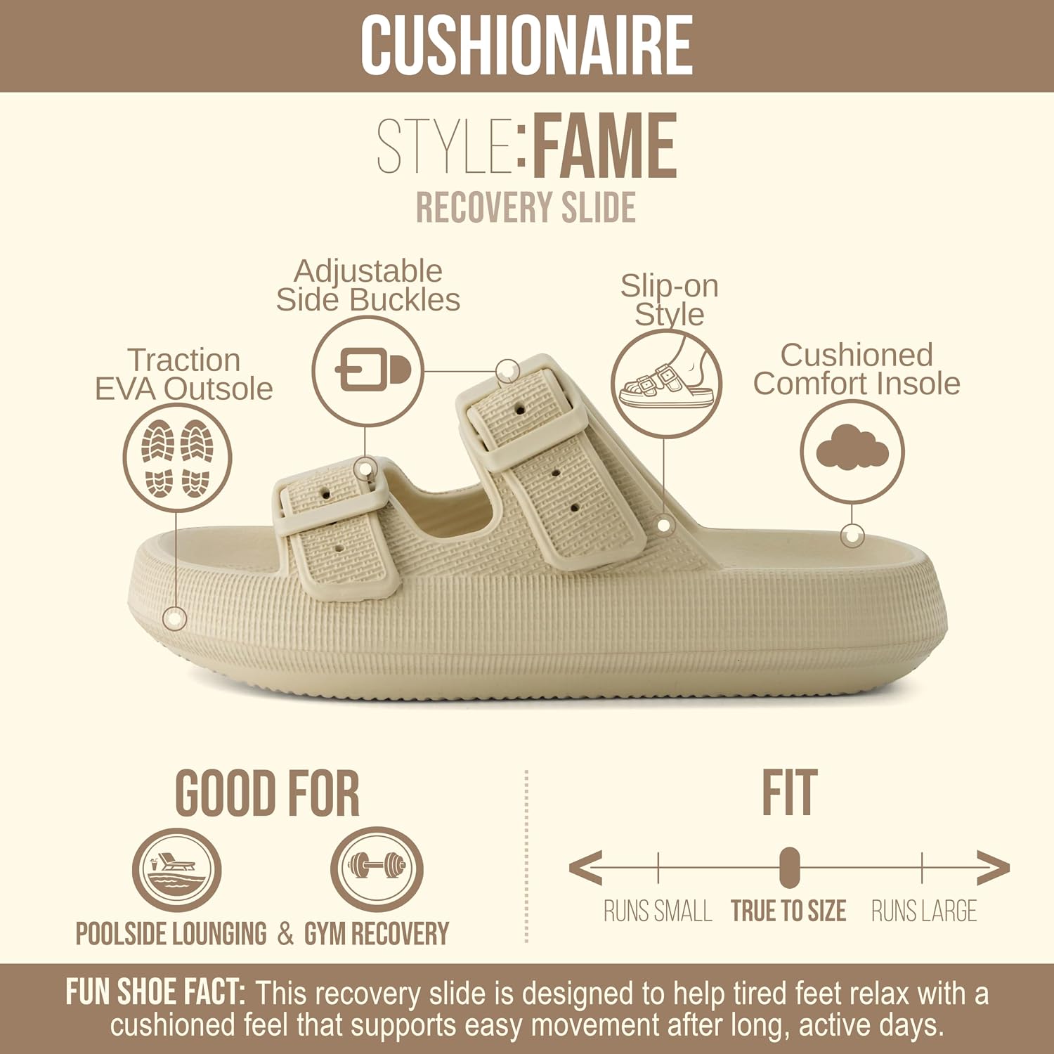 Thumbnail 3 de CUSHIONAIRE Fame Recovery Sandals, 1.75-in