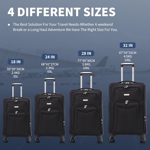 Thumbnail 8 de FLYMAX Cabin Carry On Flight Bag Approved Hand Luggage Case 55x35x20