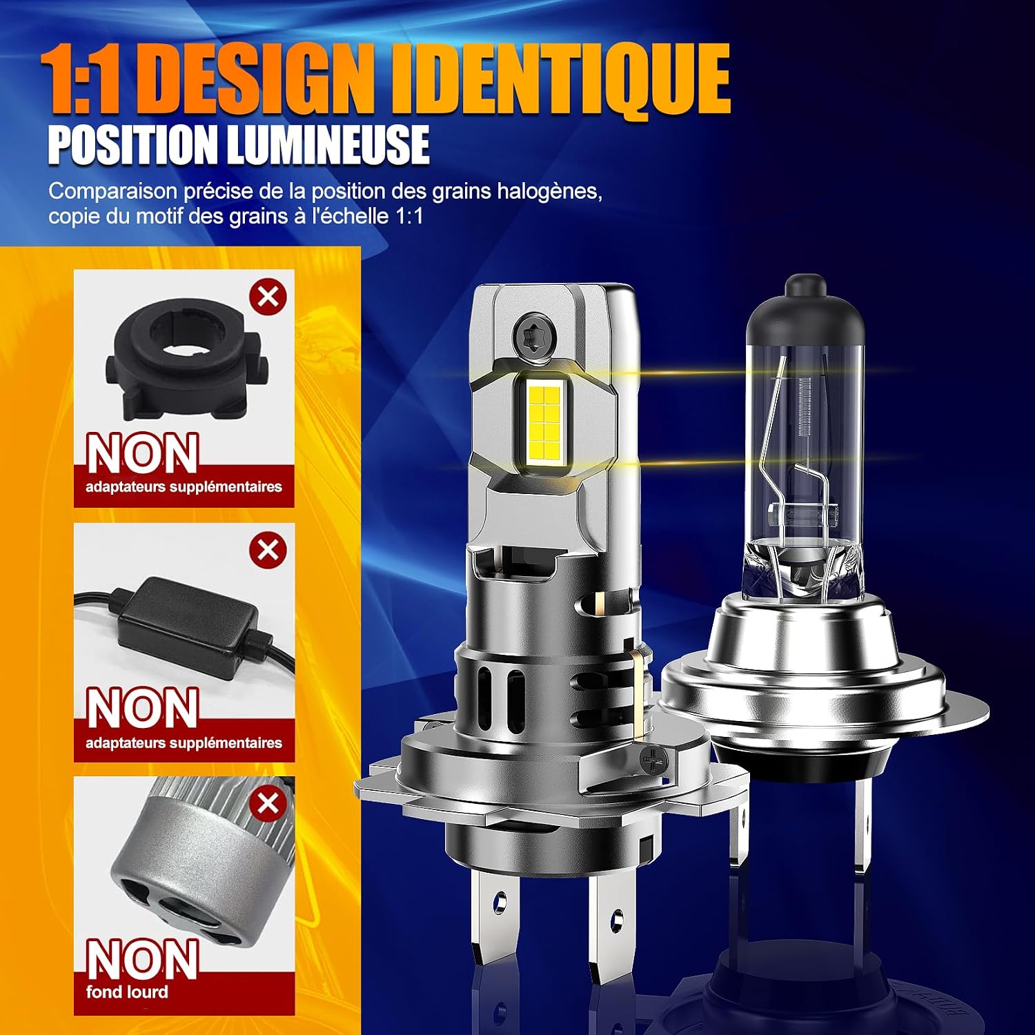 Thumbnail 4 de FREERAP H7 LED 32000LM 100W ampoules pour voiture