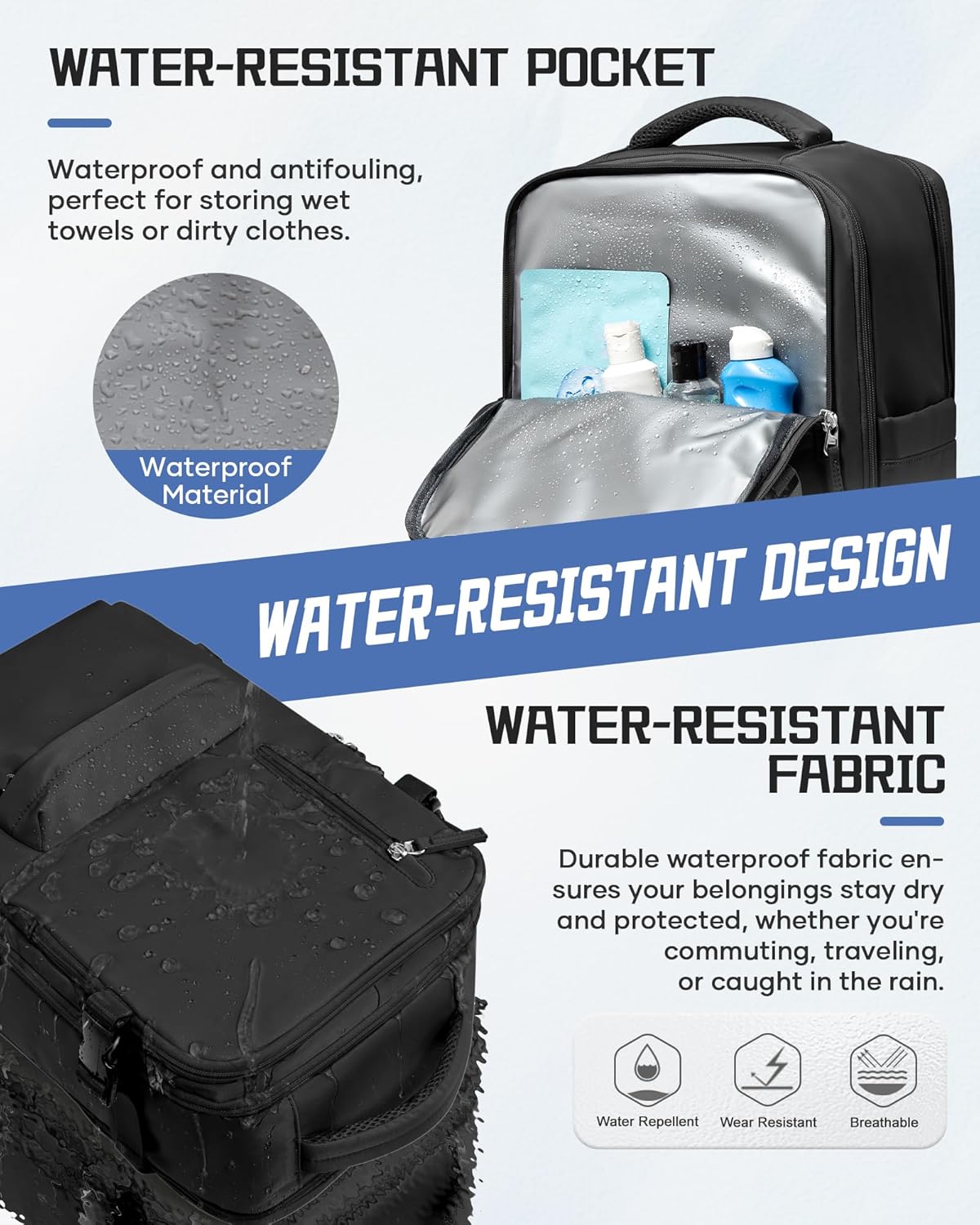 Thumbnail 4 de WONHOX Large Travel Carry-on Backpack