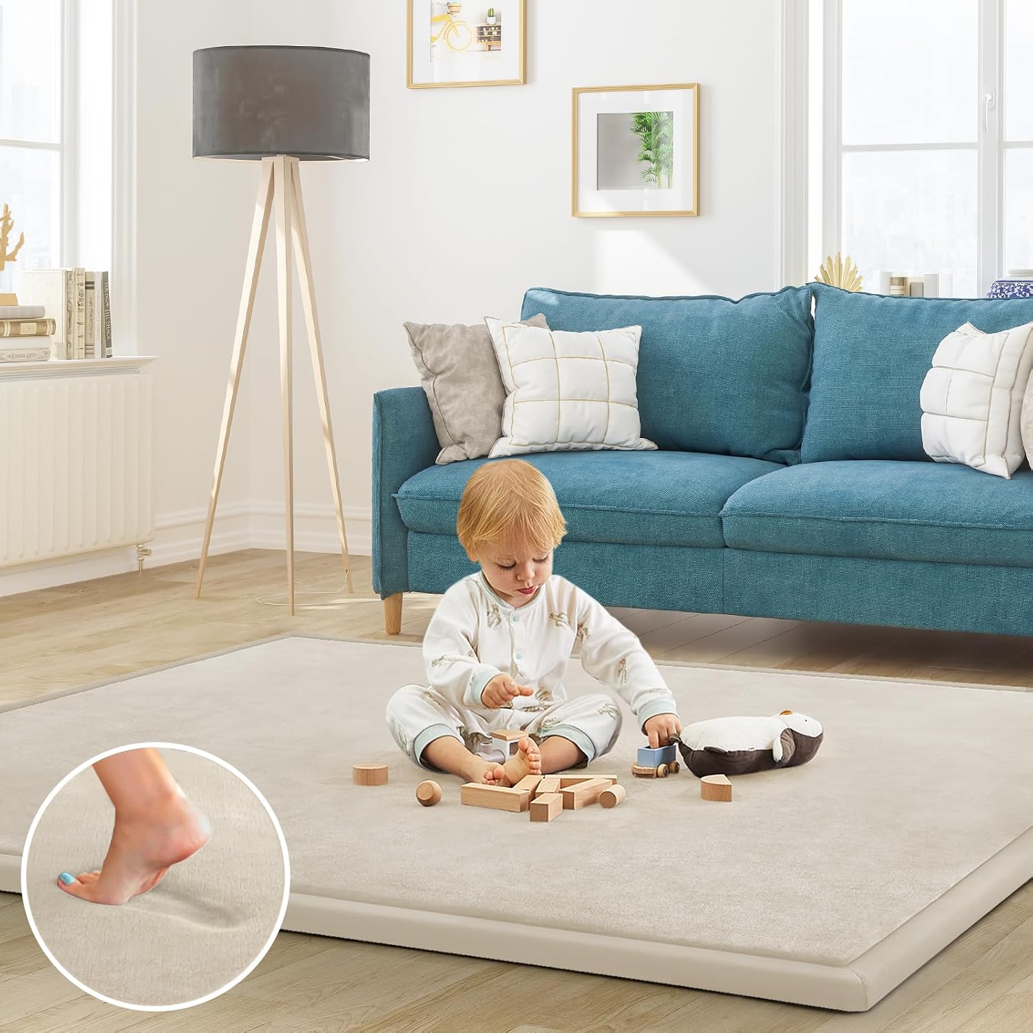 Detalle de ILPEOD Baby Play Mat, 1.3-Inch Thick
