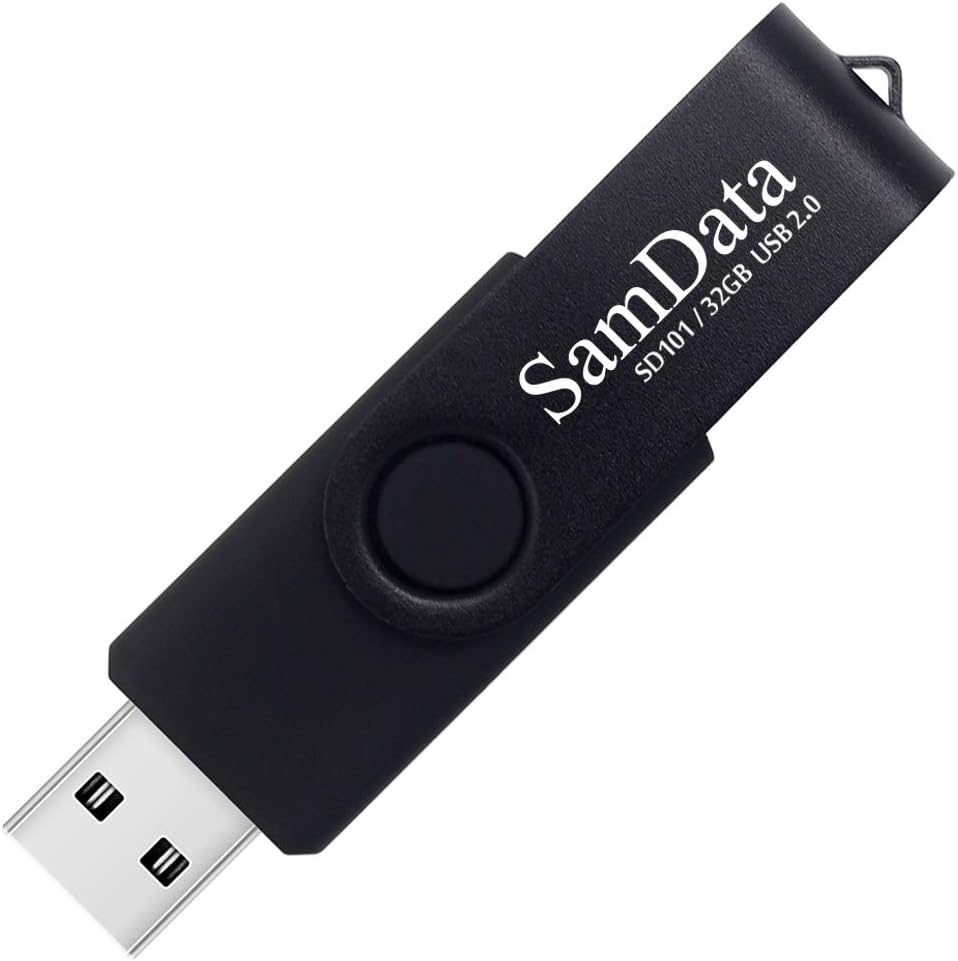 Detalle de SamData 32GB USB Flash Drive 5-Pack (Colors: Black Blue Green Red Silver)