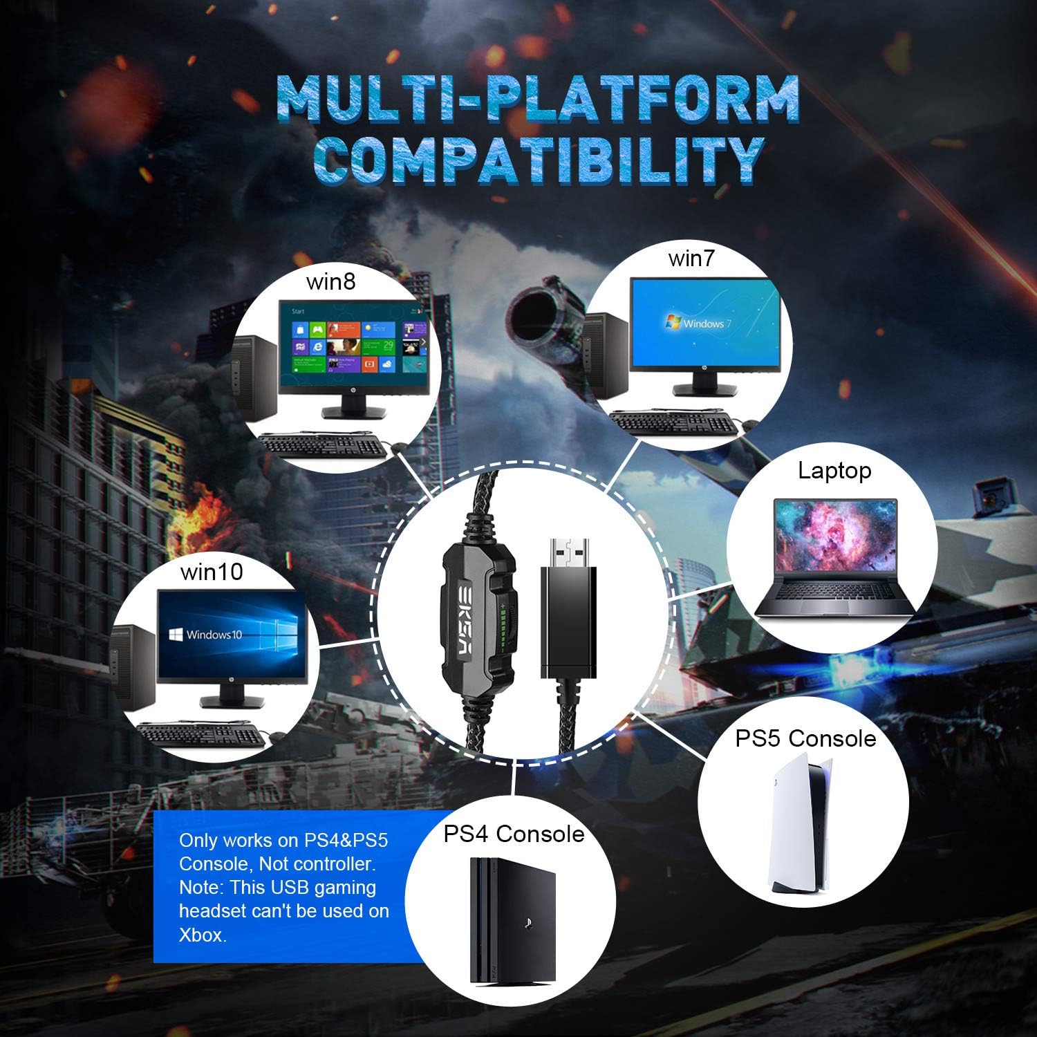 Thumbnail 5 de EKSA E1000 USB Gaming Headset 7.1